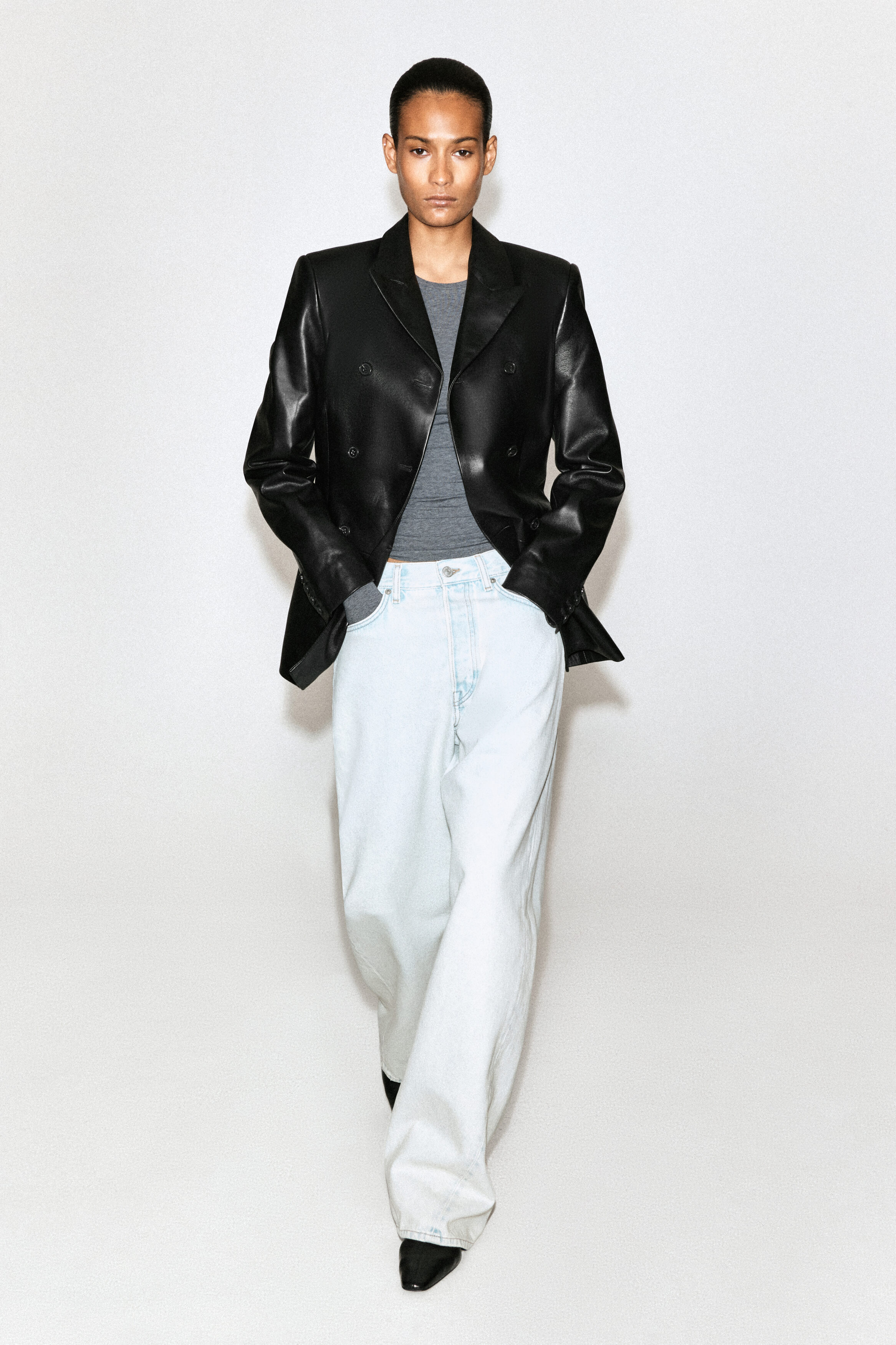 COTTON LONG-SLEEVED TOP thumbnail 3