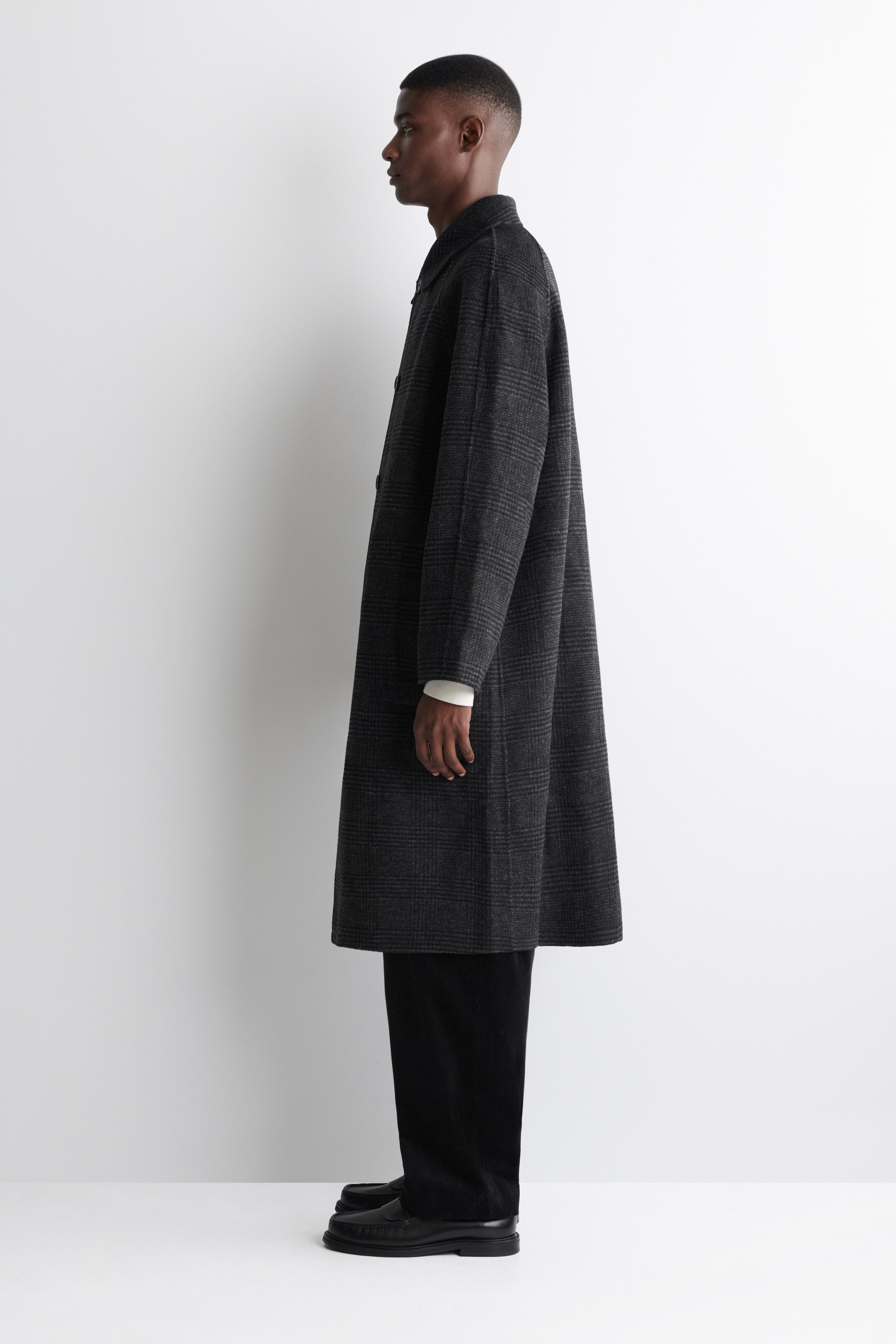 Zobraziť väčší obrázok: REVERSIBLE CHECKED WOOL COAT - GREY / CHECKED / HERRINGBONE - MUŽI | H&M SK 3