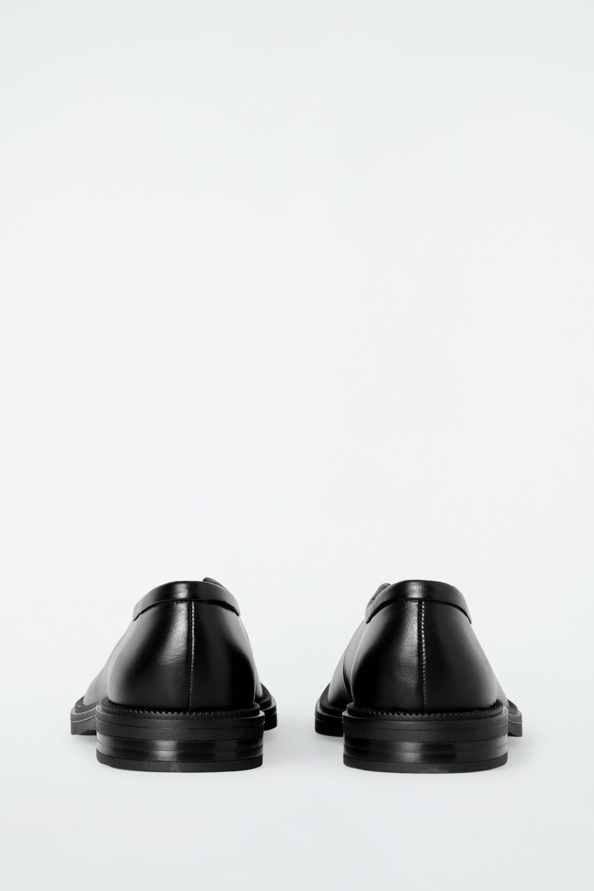 CHUNKY LACE-UP LEATHER MARY-JANE SHOES - BLACK | COS US