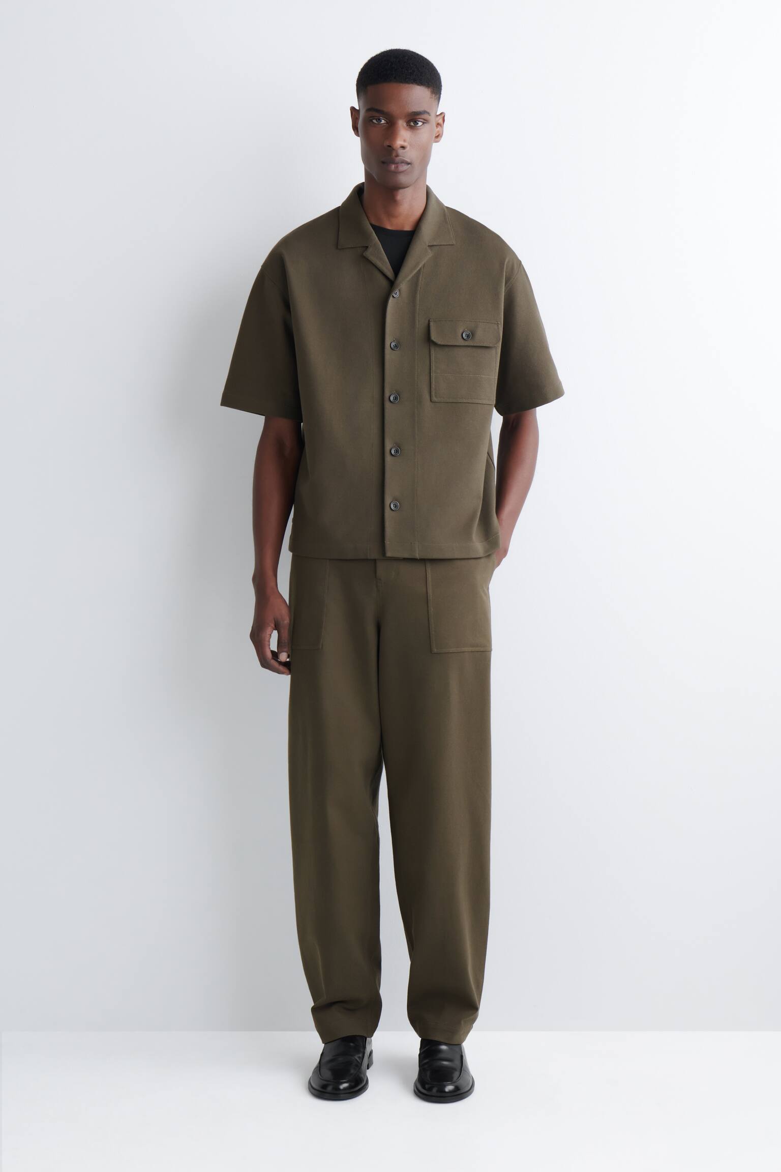 Utilitair katoenen overhemd - BRUIN - 3