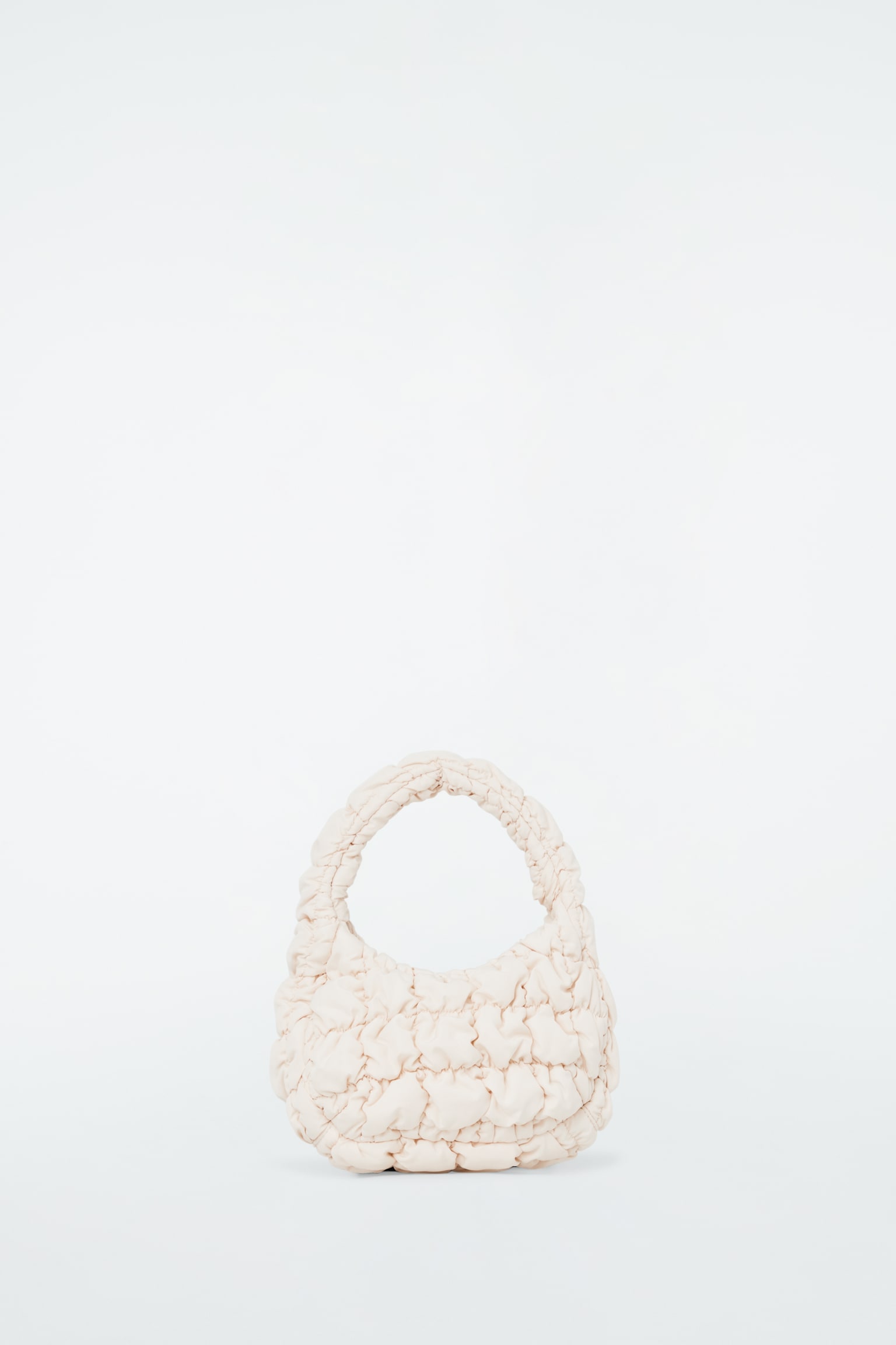 QUILTED MICRO BAG - ECRU/BLACK