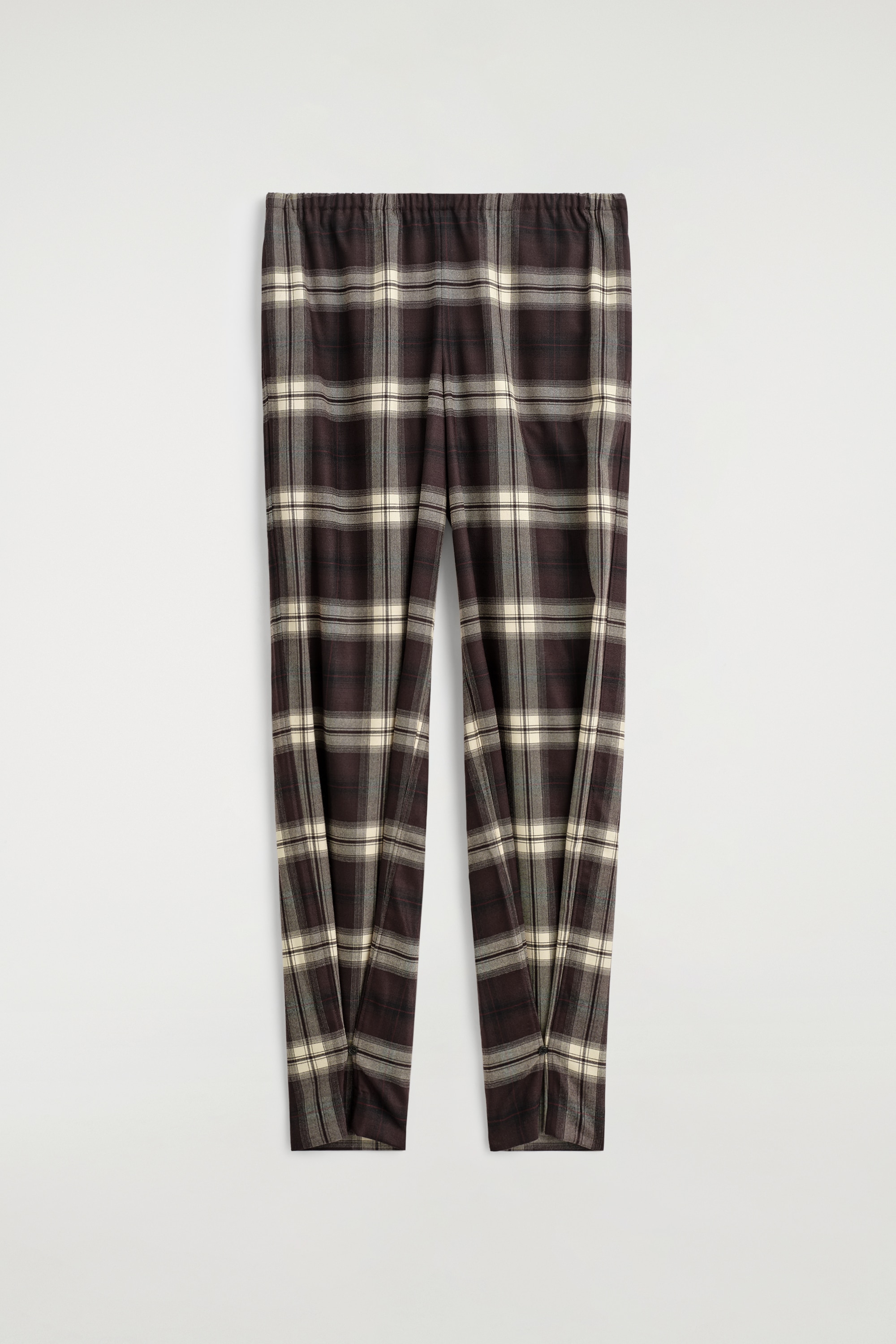 PANTALONI BARREL A QUADRI - BORDEAUX / QUADRI