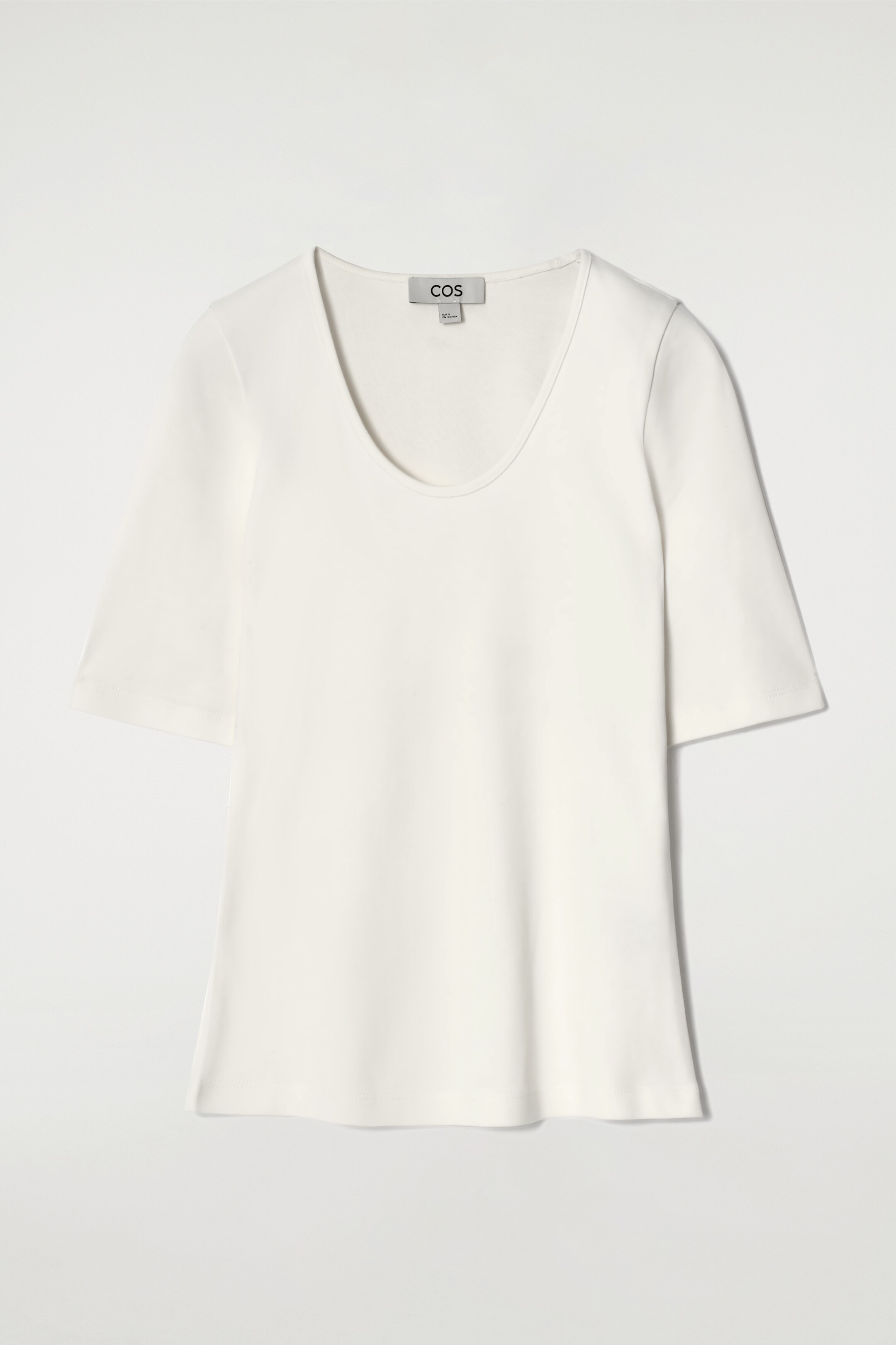 Agrandir l'image: T-SHIRT SLIM À ENCOLURE DÉGAGÉE EN COTON - ÉCRU - FEMME | H&M FR 6