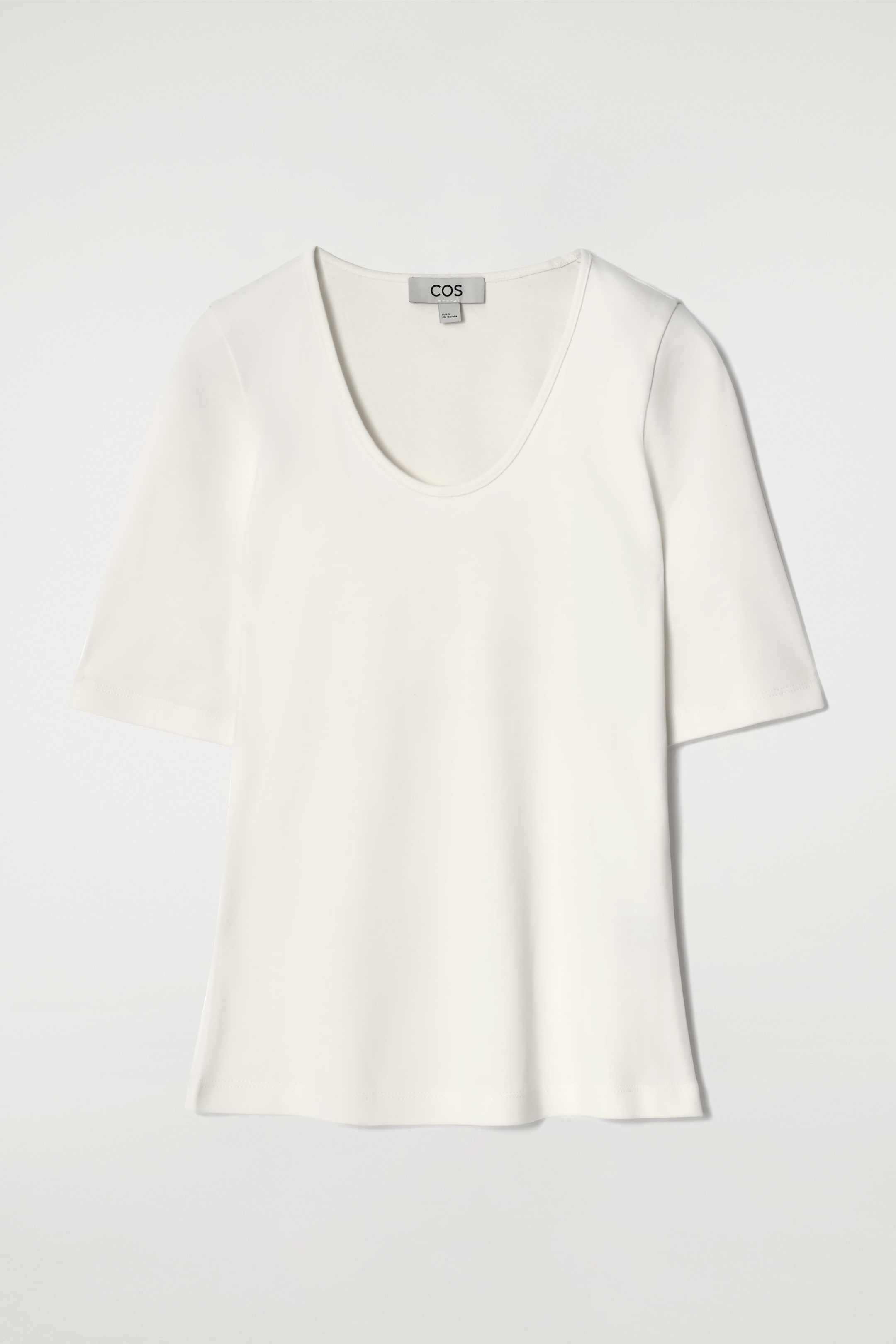 Agrandir l'image: T-SHIRT SLIM À ENCOLURE DÉGAGÉE EN COTON - ÉCRU - FEMME | H&M CH 6