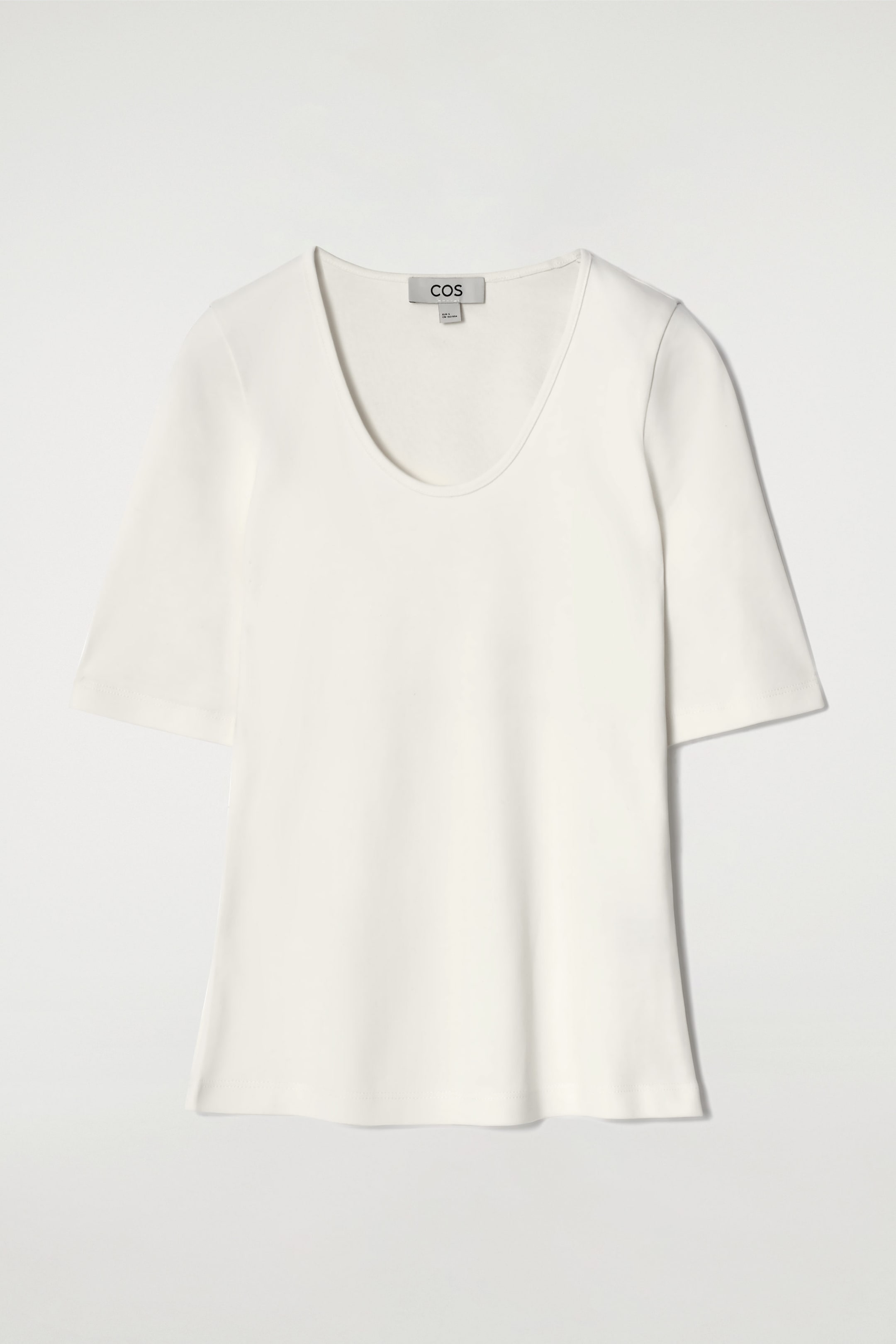 SLIM SCOOP-NECK COTTON T-SHIRT
