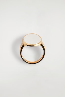 TWO-TONE SIGNET RING — GOLD / SILVER 2