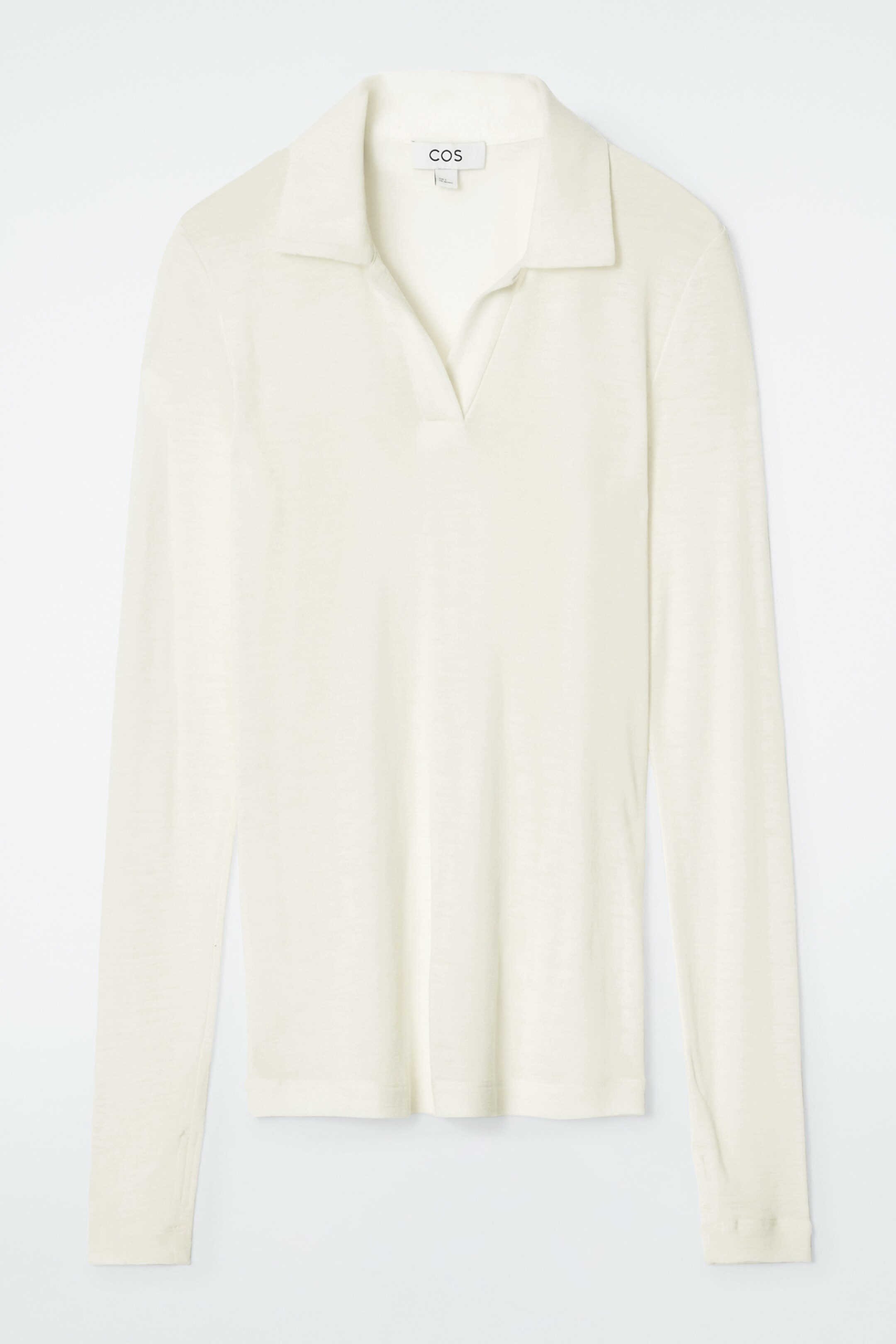 Größeres Bild ansehen: POLOSHIRT AUS MERINOWOLLE - ELFENBEIN - Ladies | H&M DE 1