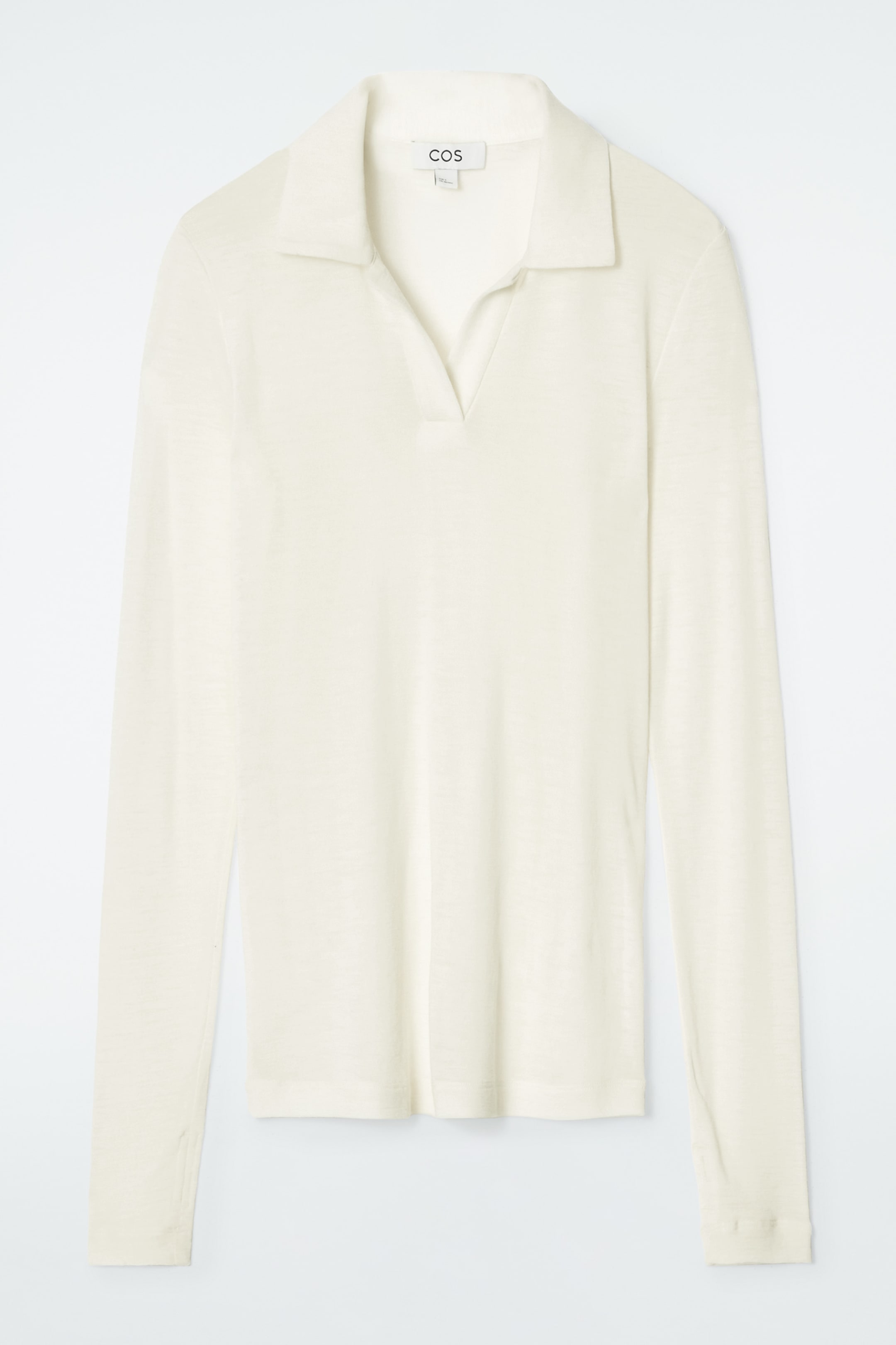 Größeres Bild ansehen: POLOSHIRT AUS MERINOWOLLE - ELFENBEIN - Ladies | H&M DE 1