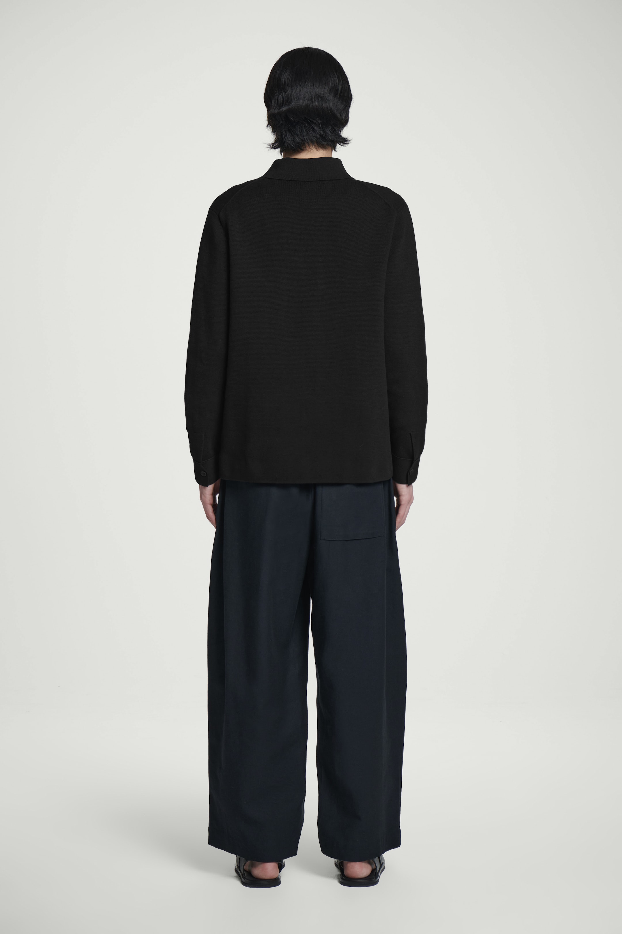 View larger image: MILANO-KNIT COTTON SHIRT - BLACK - Men | H&M GB 4