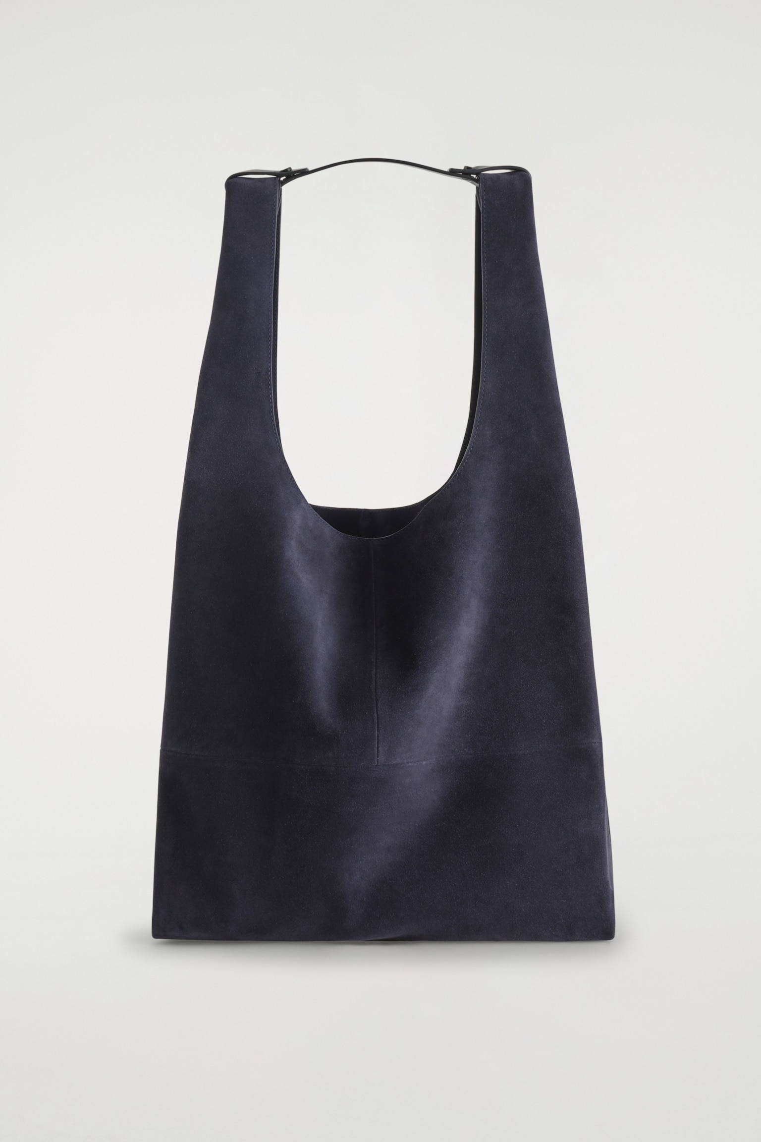 BOLSO TOTE DESESTRUCTURADO - ANTE - AZUL MARINO/CHOCOLATE/GRIS - 2