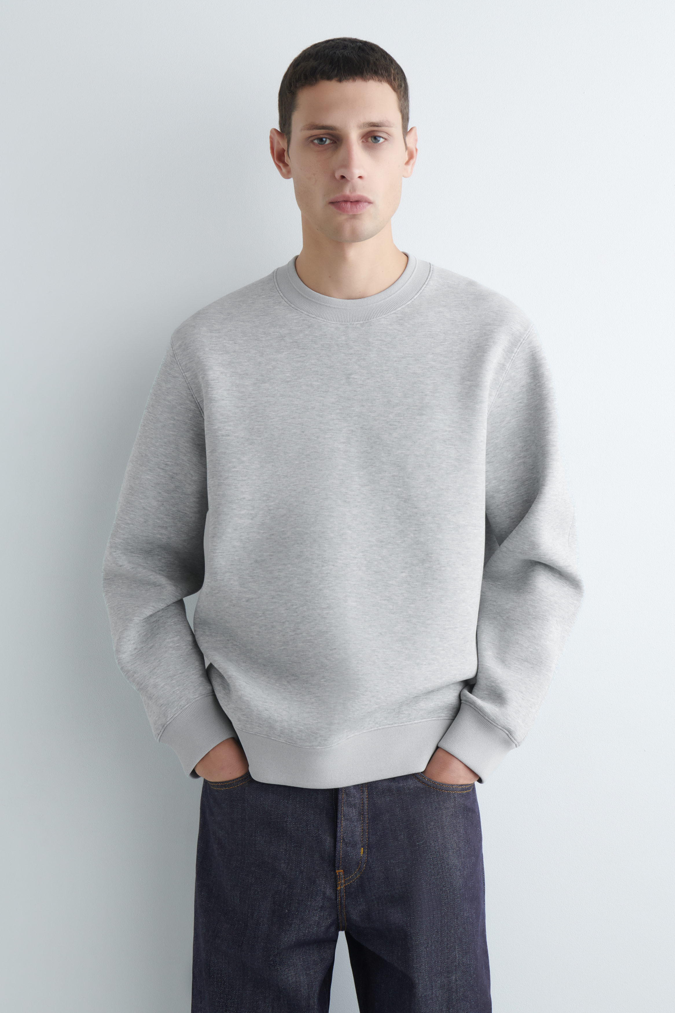 RELAXED SCUBA SWEATSHIRT - GRAY MÉLANGE | COS US