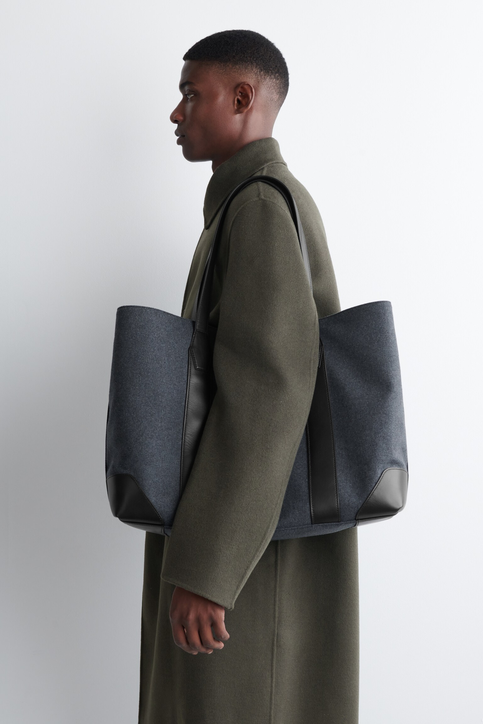 WEEKENDER TOTE BAG - WOOL - GREY - 3