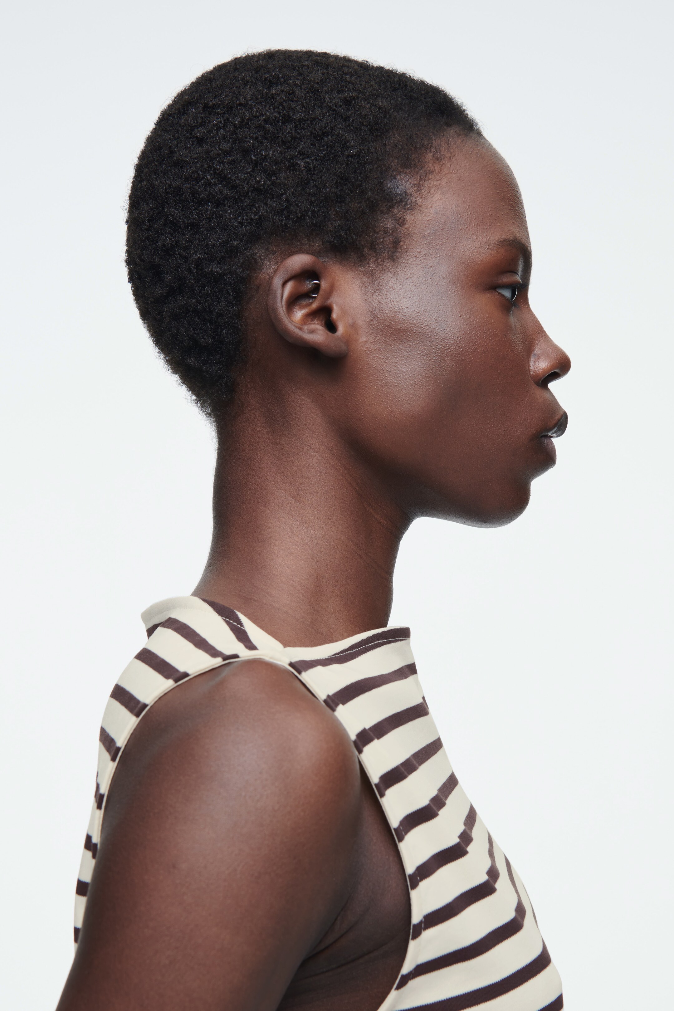 Agrandir l'image: DÉBARDEUR COL BATEAU - IVOIRE / BRUN / RAYURES - FEMME | H&M FR 5