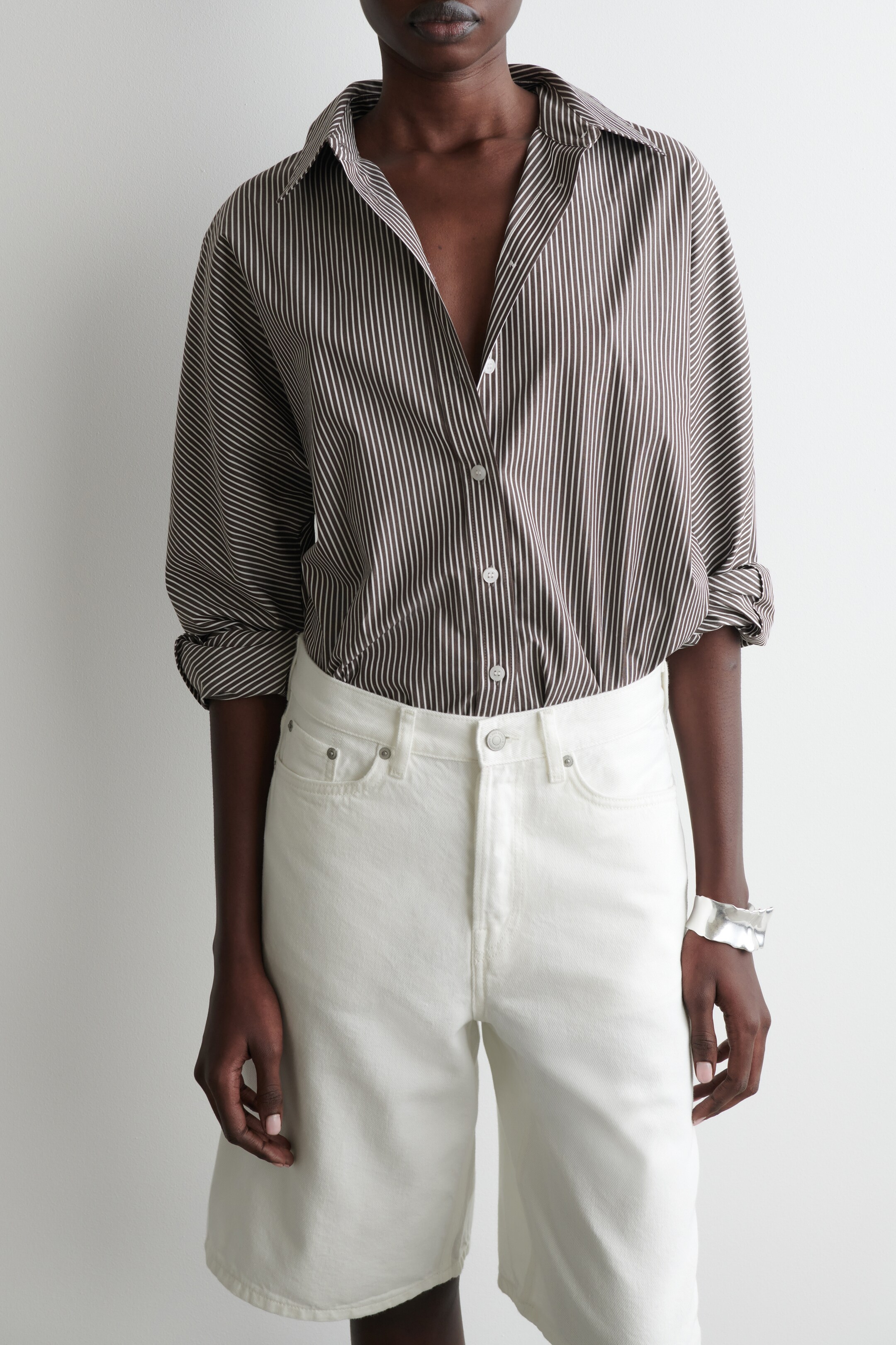 Agrandir l'image: BERMUDA EN DENIM - CRAIE - FEMME | H&M FR 4