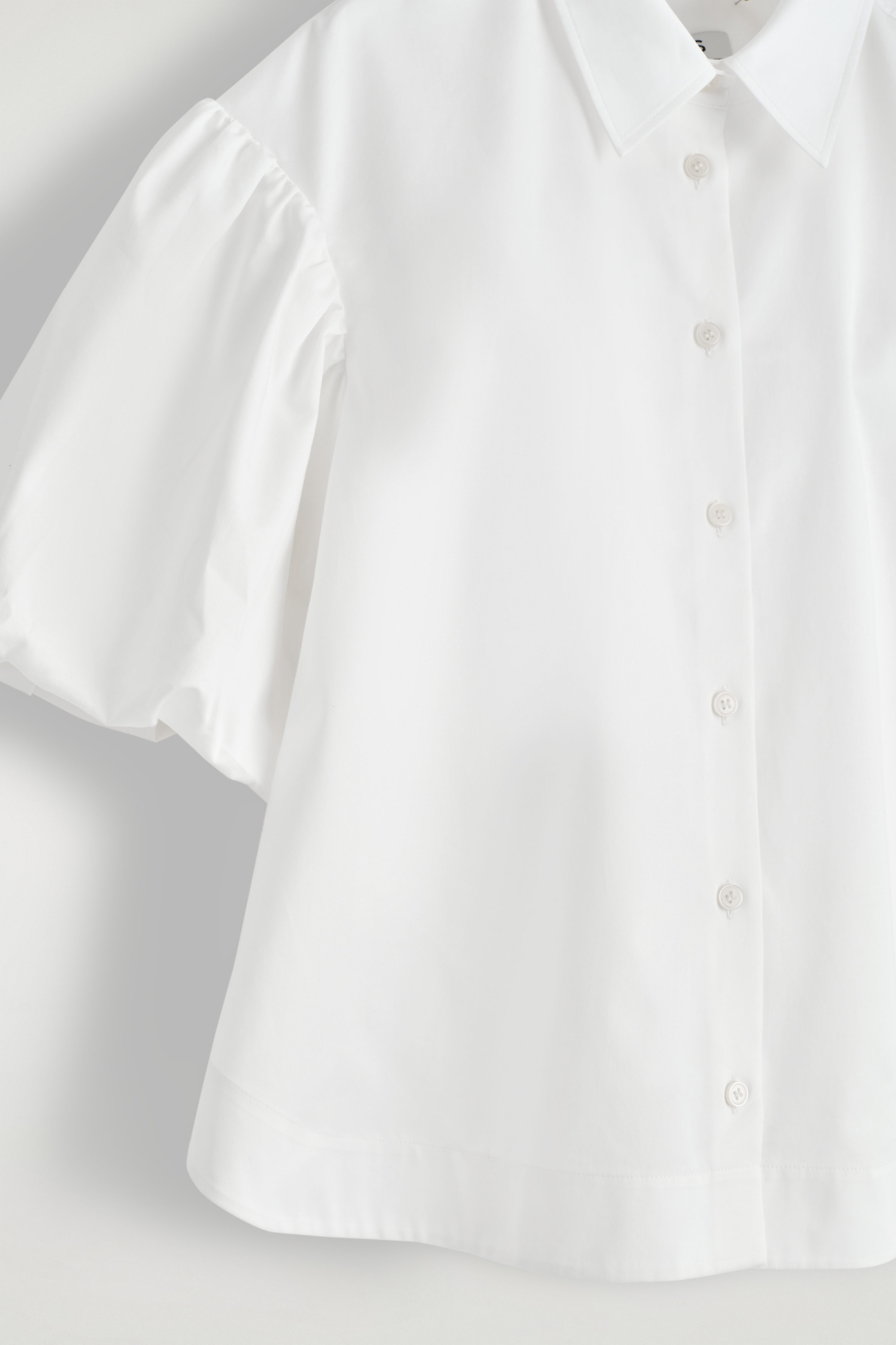 PUFF-SLEEVE COTTON SHIRT - WHITE | COS US