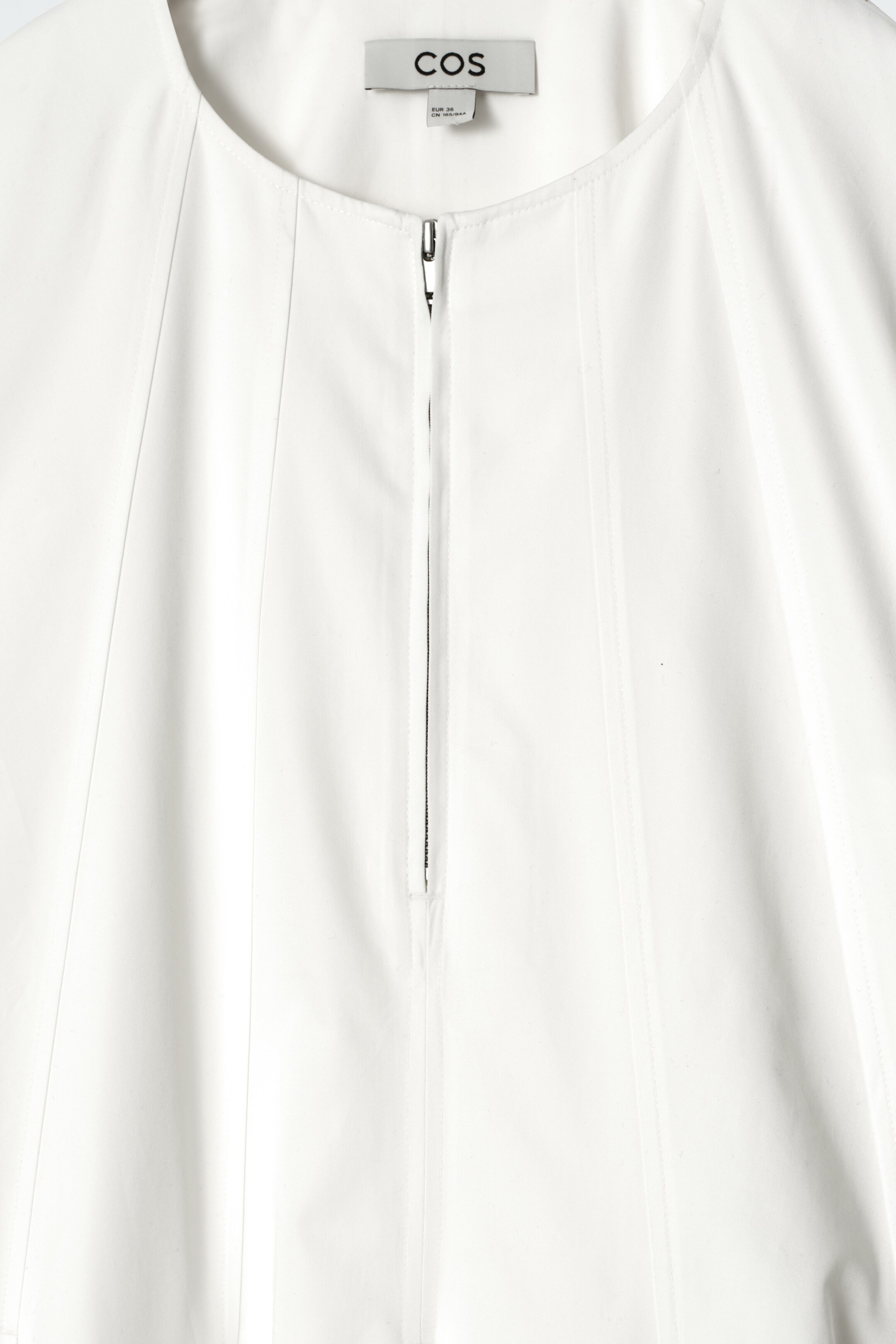 Visualizza immagine più grande: ABITO MINI IN COTONE CON PIEGHE E CERNIERA - BIANCO - DONNA | H&M IT 6
