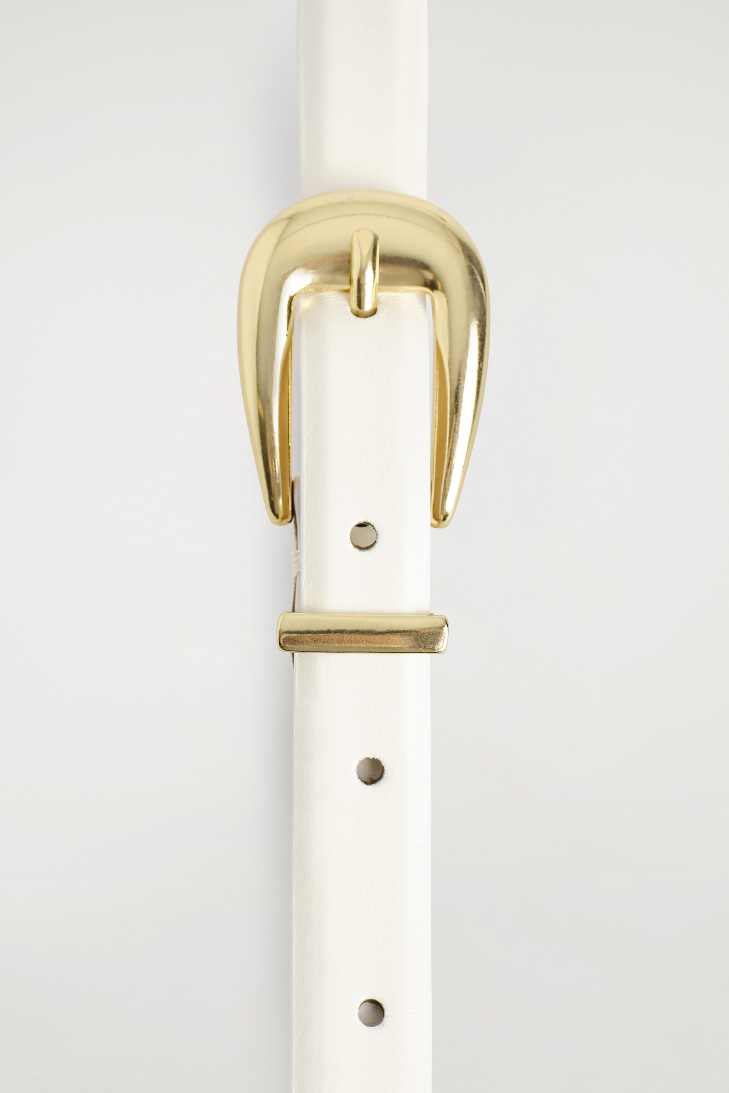 SCULPTED-BUCKLE LEATHER BELT - thumbnail 3