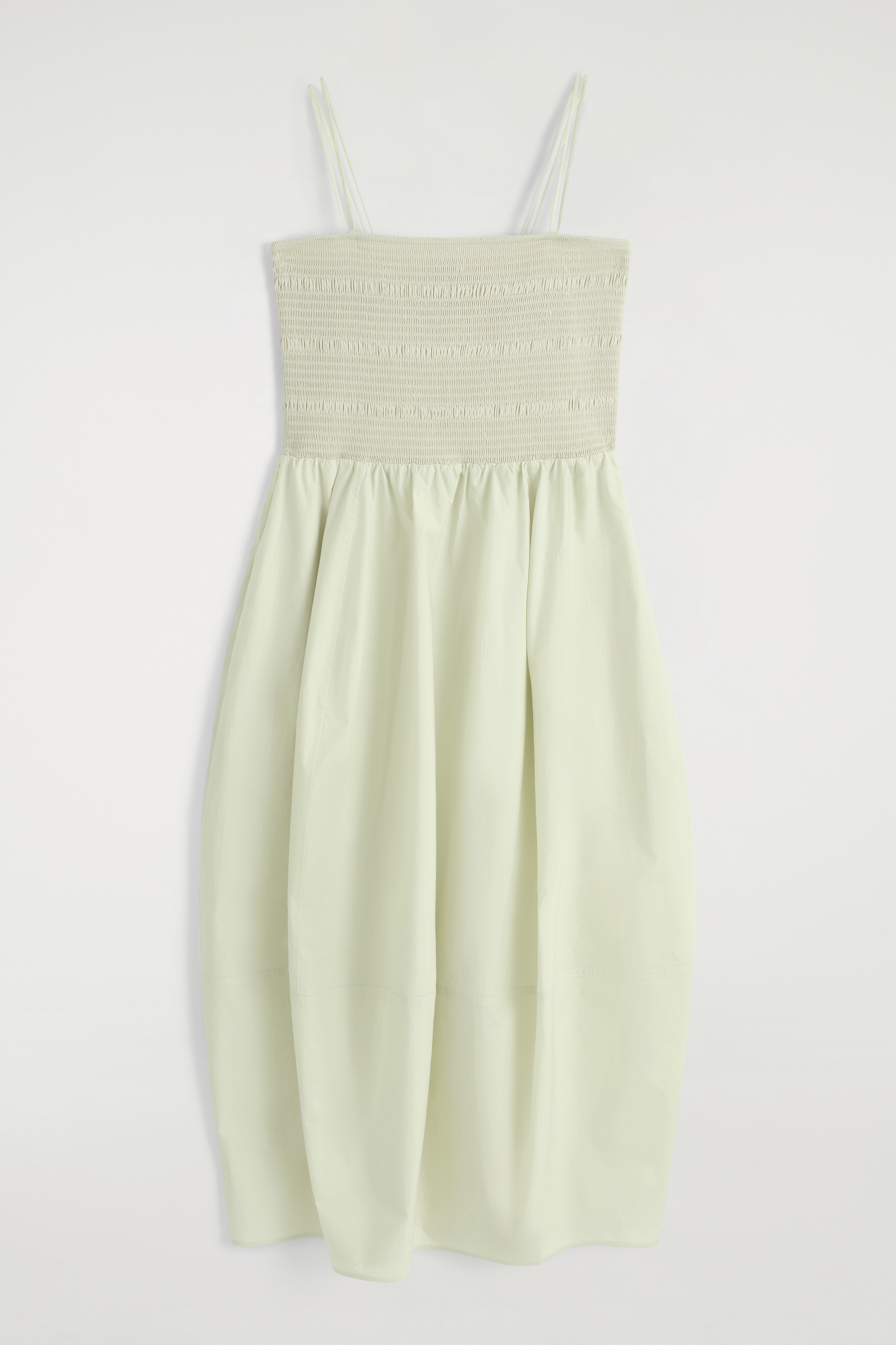 VESTIDO MIDI FRUNCIDO - VERDE CLARO/ROSA/AZUL MARINO