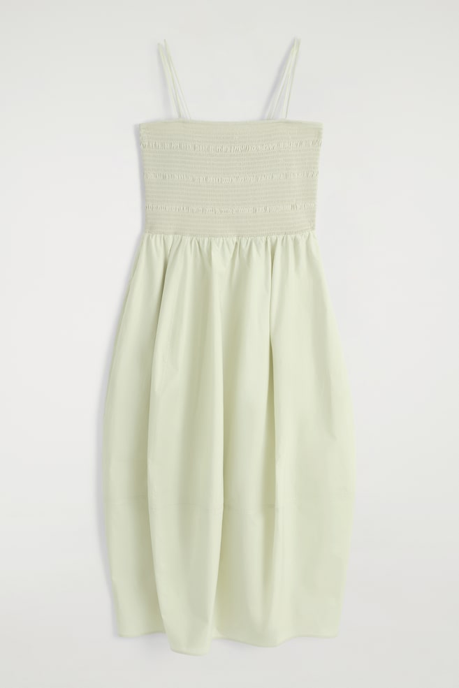 VESTIDO MIDI FRUNCIDO - VERDE CLARO - 1