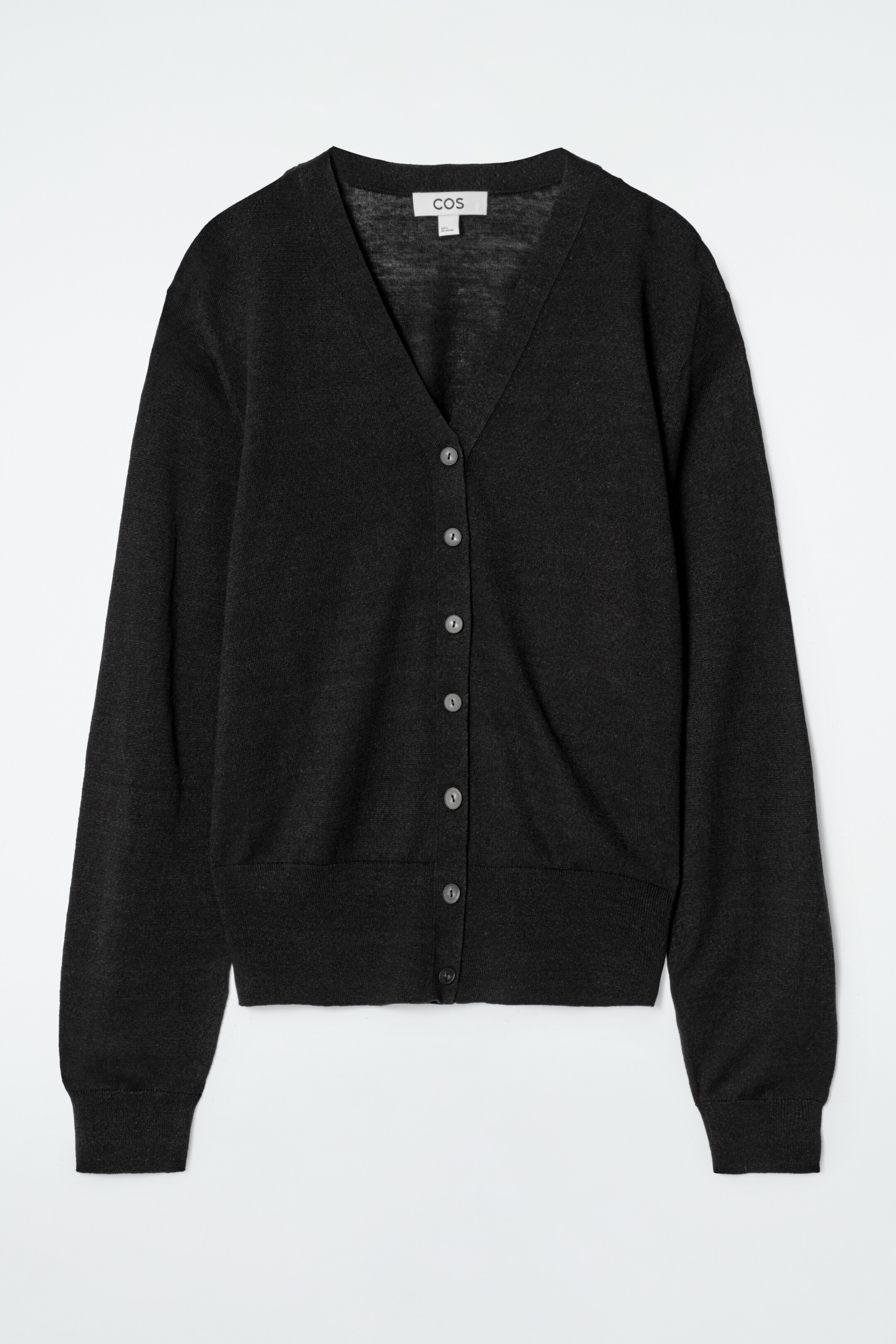 Grösseres Bild ansehen: STRICKJACKE AUS MERINOWOLL-LEINEN-MIX - SCHWARZ - DAMEN | H&M CH 6