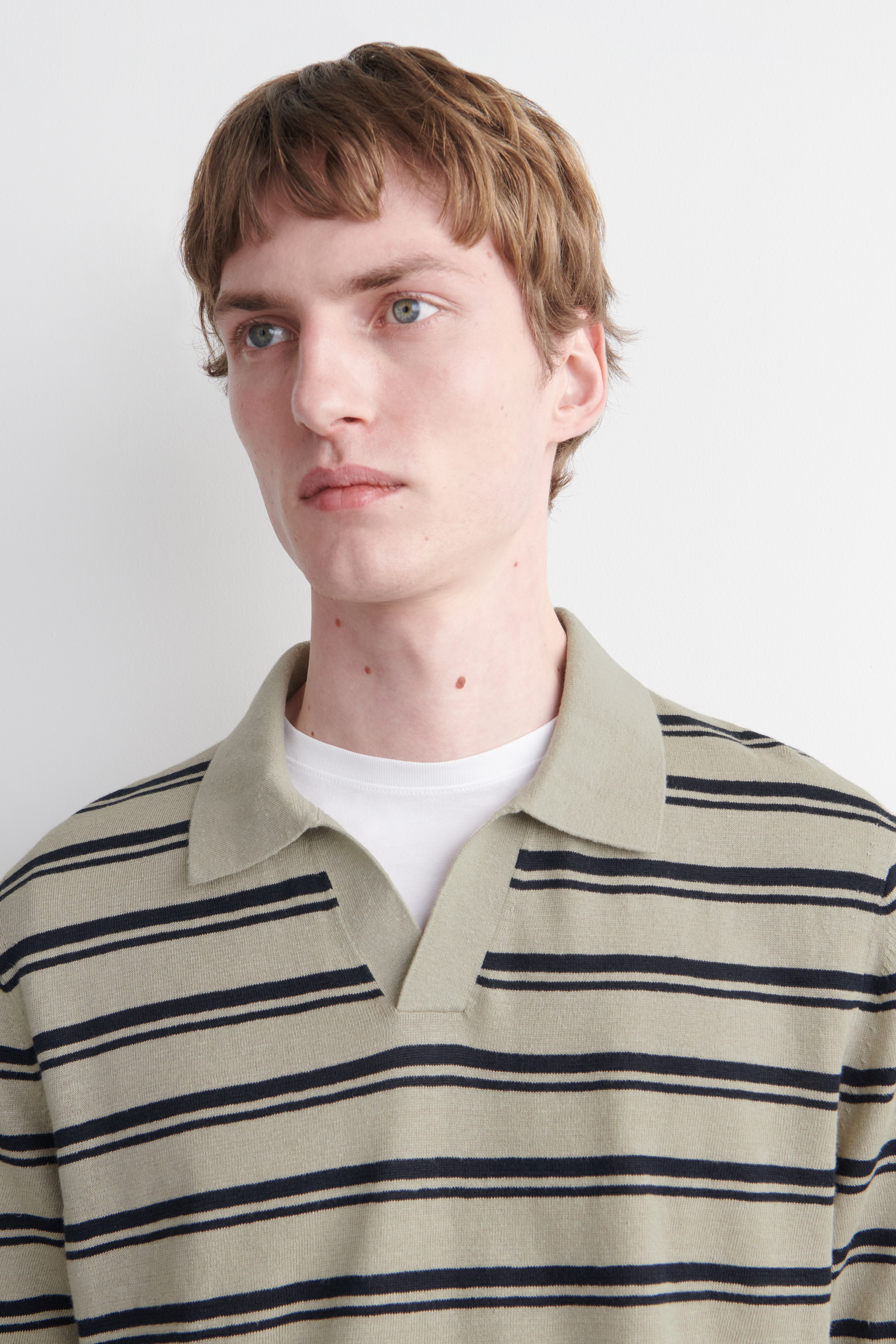 KNITTED LINEN POLO SHIRT