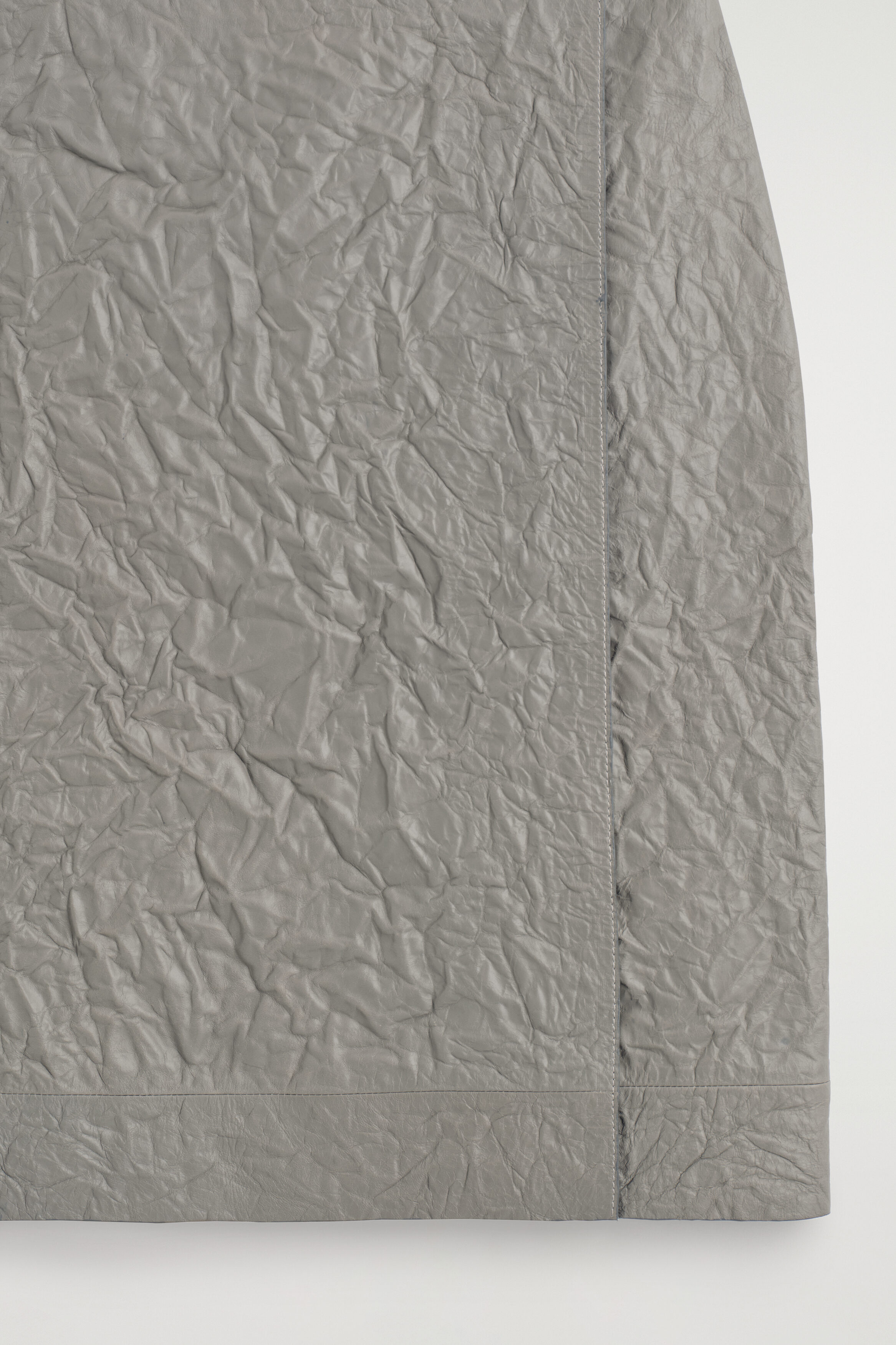 TEXTURED-LEATHER WRAP SKIRT - thumbnail 6