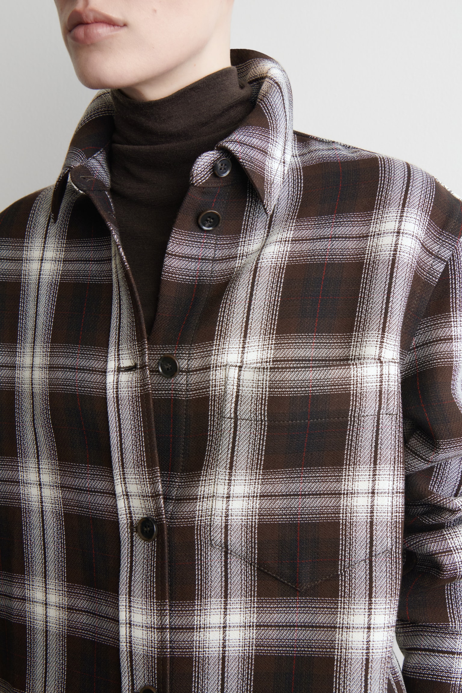 CHECKED OVERSHIRT - BURGUNDY / CHECKED - 3