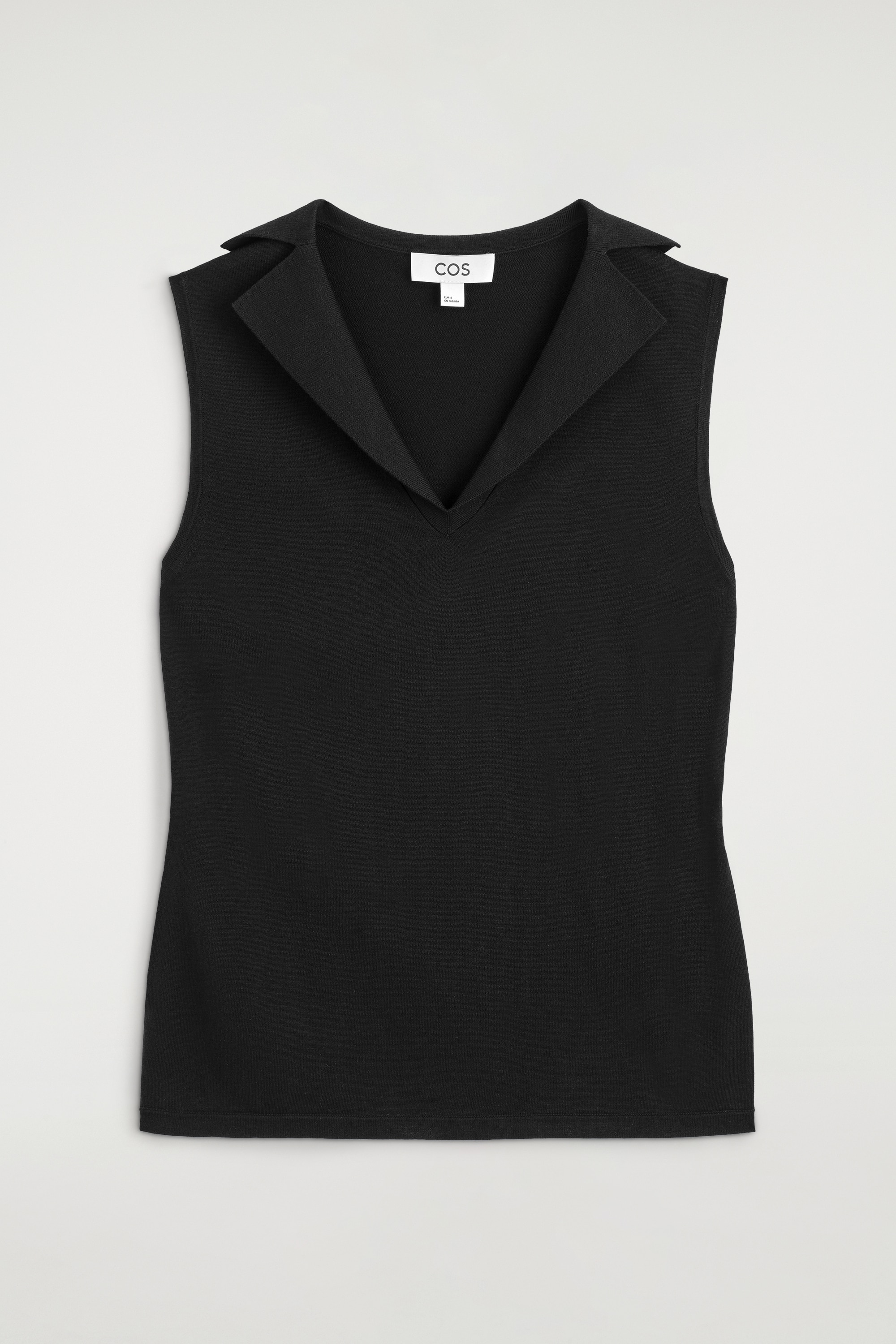 TOP DE PUNTO DE ALGODÓN Y SEDA CON CUELLO MARINERO - NEGRO