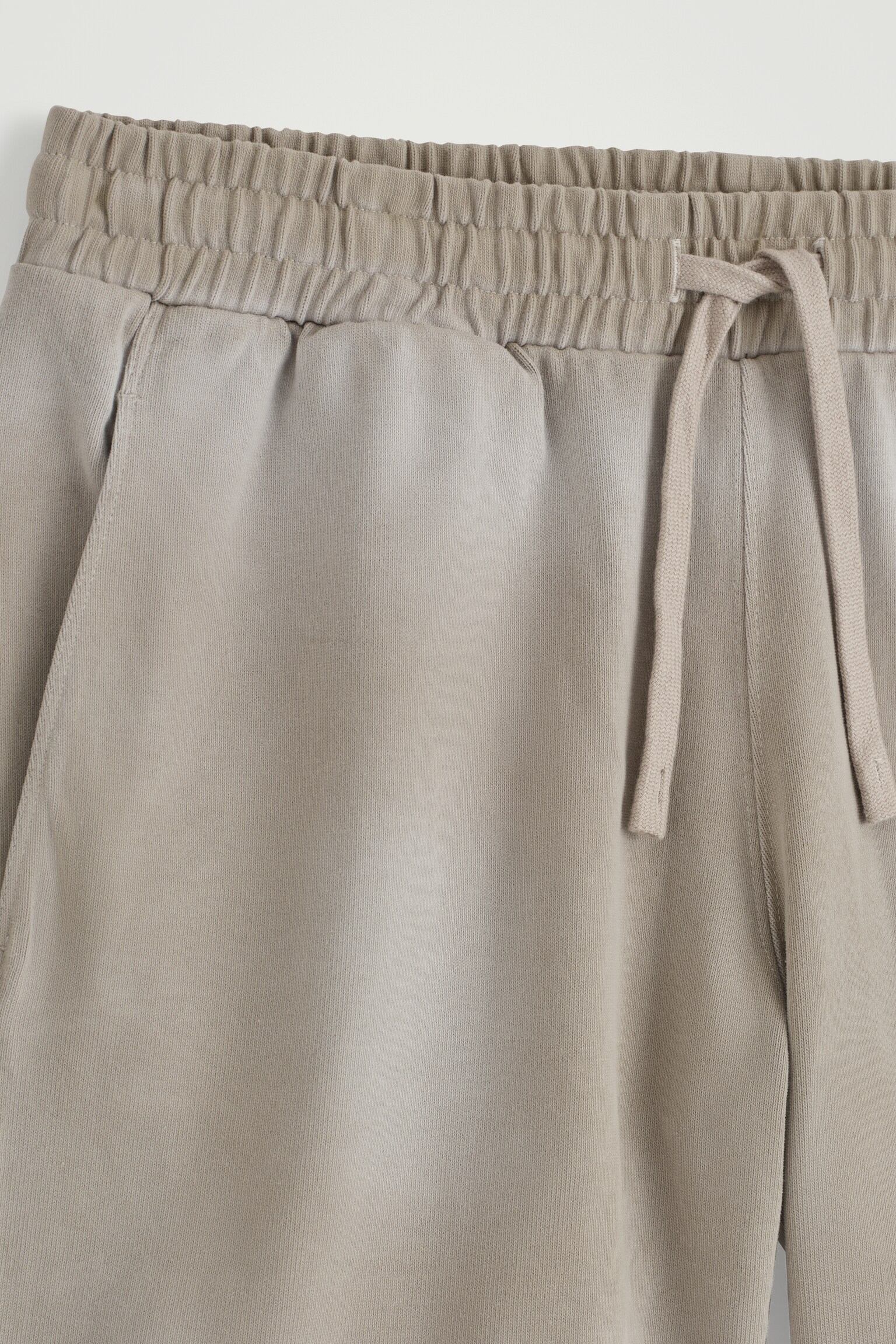 SHORT À TAILLE AJUSTABLE EN JERSEY DÉLAVÉ - TAUPE/NOIR/VERT - 5