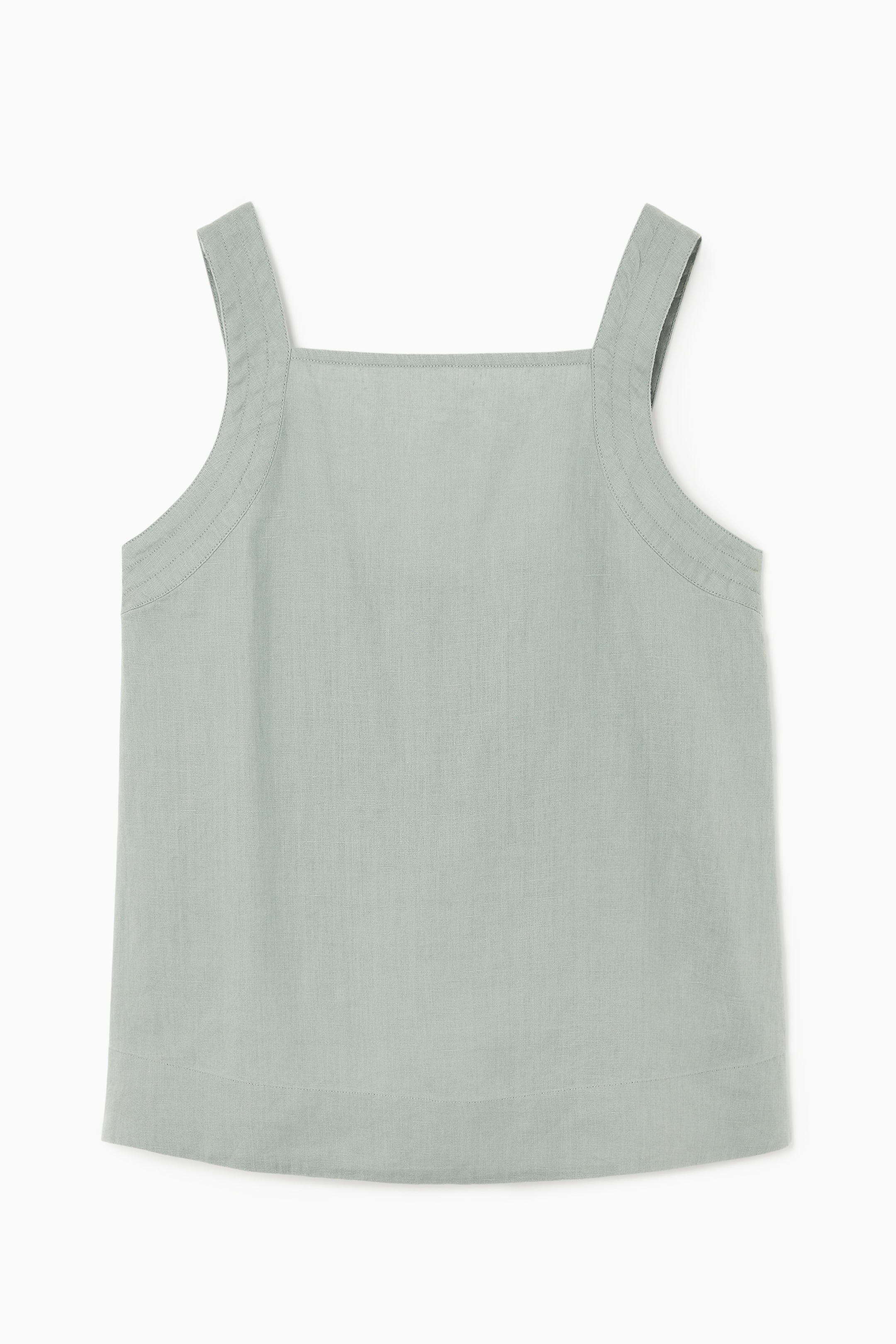 View larger image: TIE-BACK LINEN TOP - GREEN - Ladies | H&M GB 1