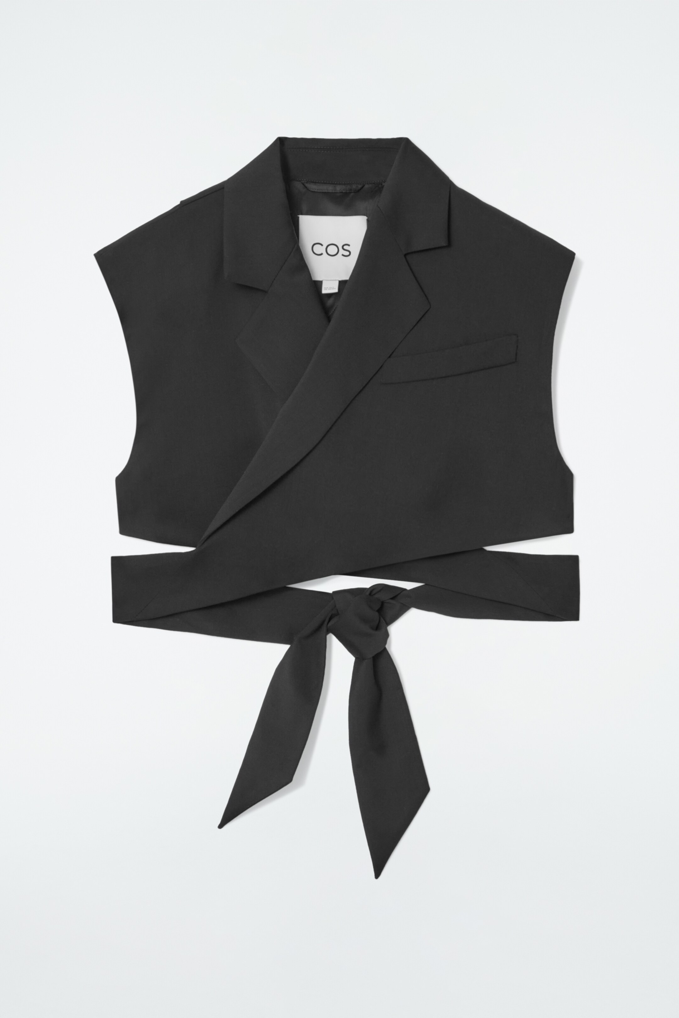 Ingrandisci l'immagine: OPEN-BACK WRAP WAISTCOAT - BLACK - DONNA | H&M CH 1