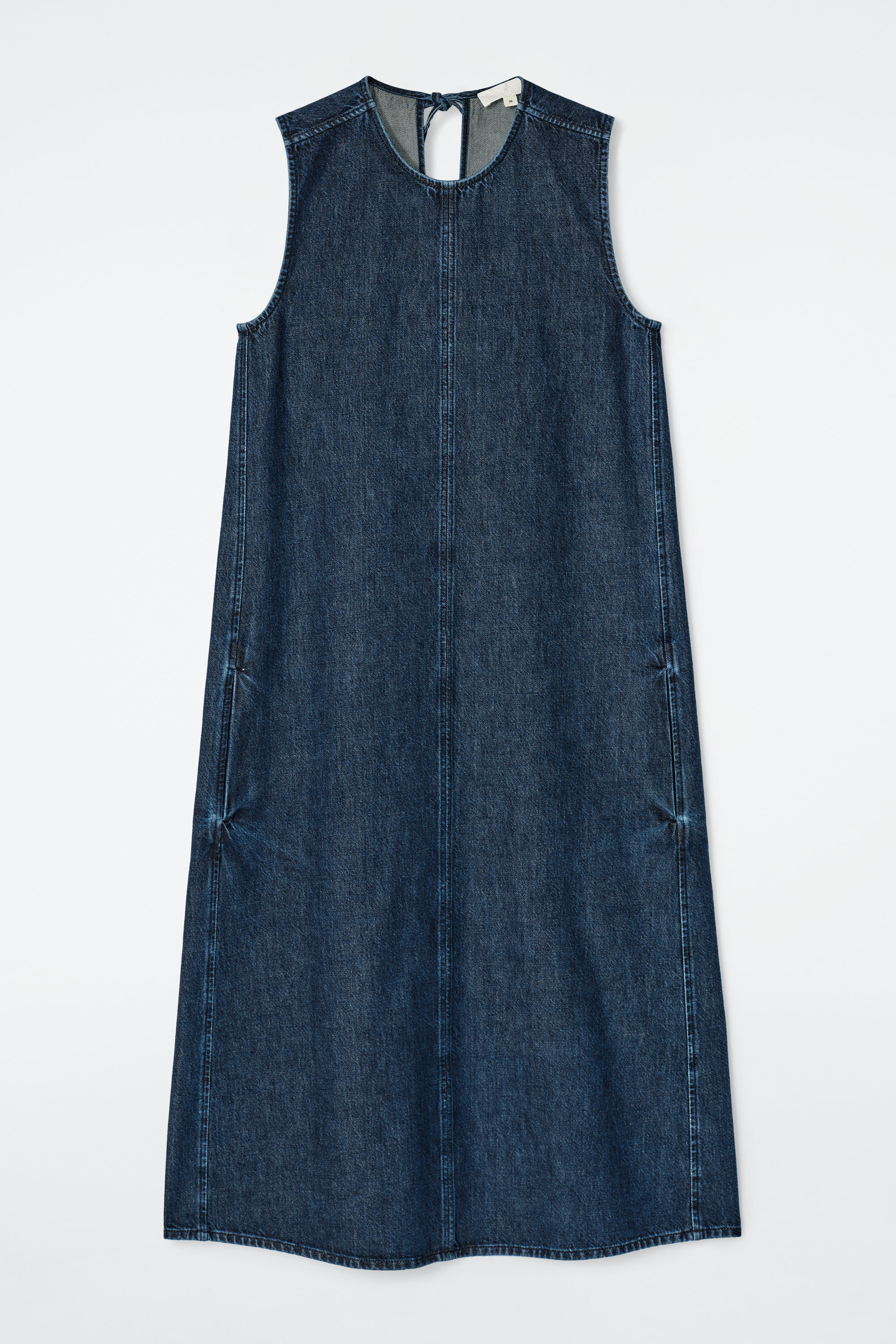 SLEEVELESS DENIM MIDI DRESS - BLUE | COS