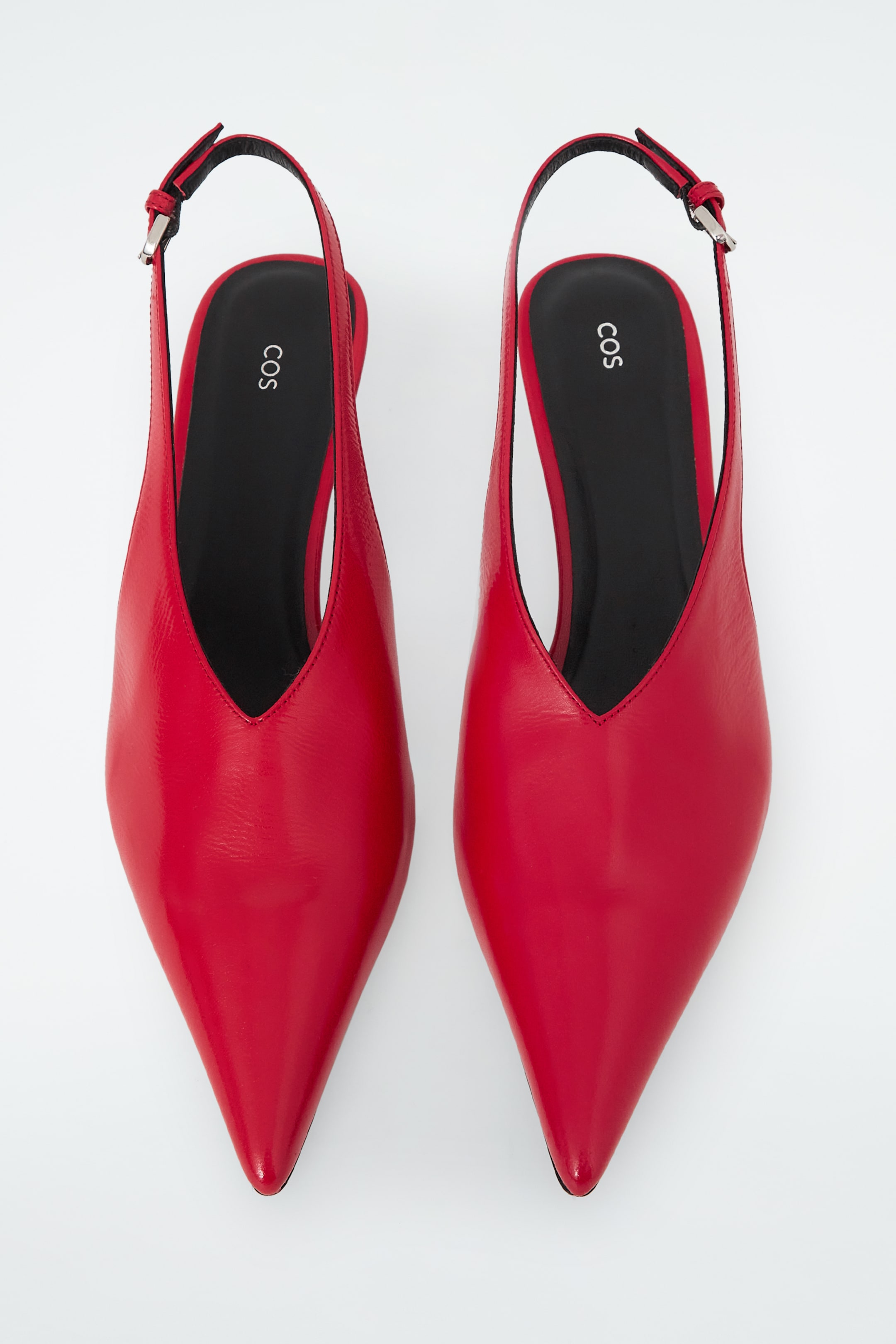 Grösseres Bild ansehen: SPITZE KITTEN-HEELS AUS LEDER MIT SLINGBACK-RIEMEN - Rot - DAMEN | H&M CH 2