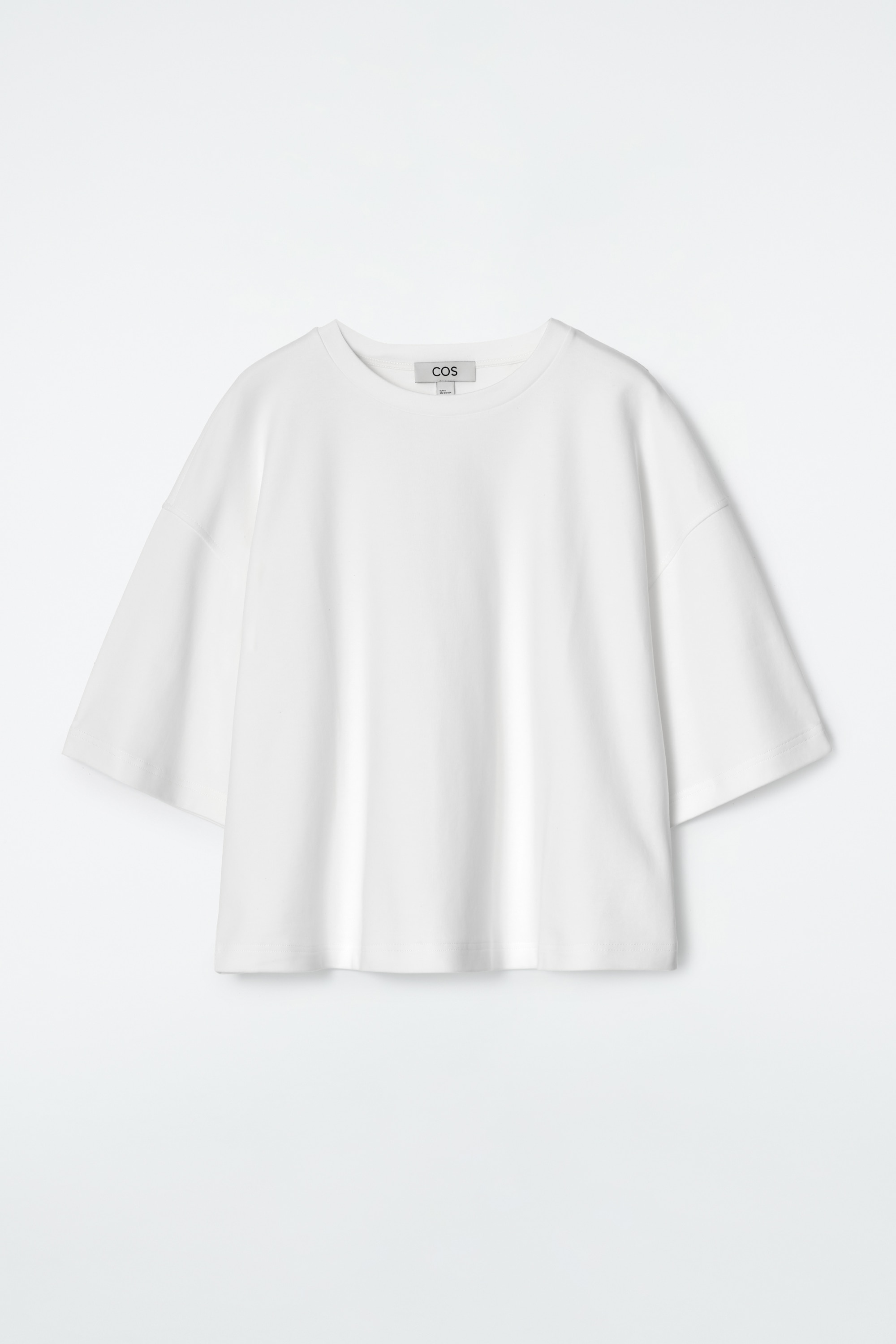 OVERSIZED BOXY T-SHIRT - WHITE/LIGHT BLUE