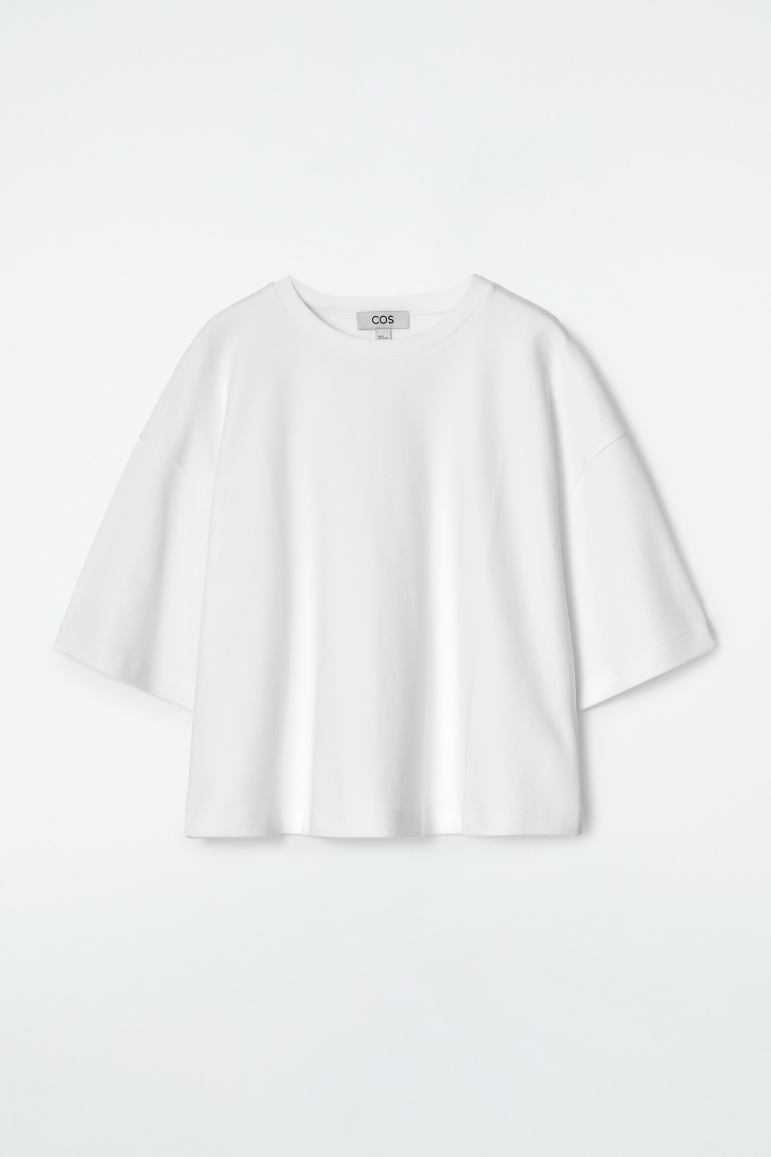 KASTENFÖRMIGES OVERSIZED-T-SHIRT - WEISS/HELLBLAU - 2