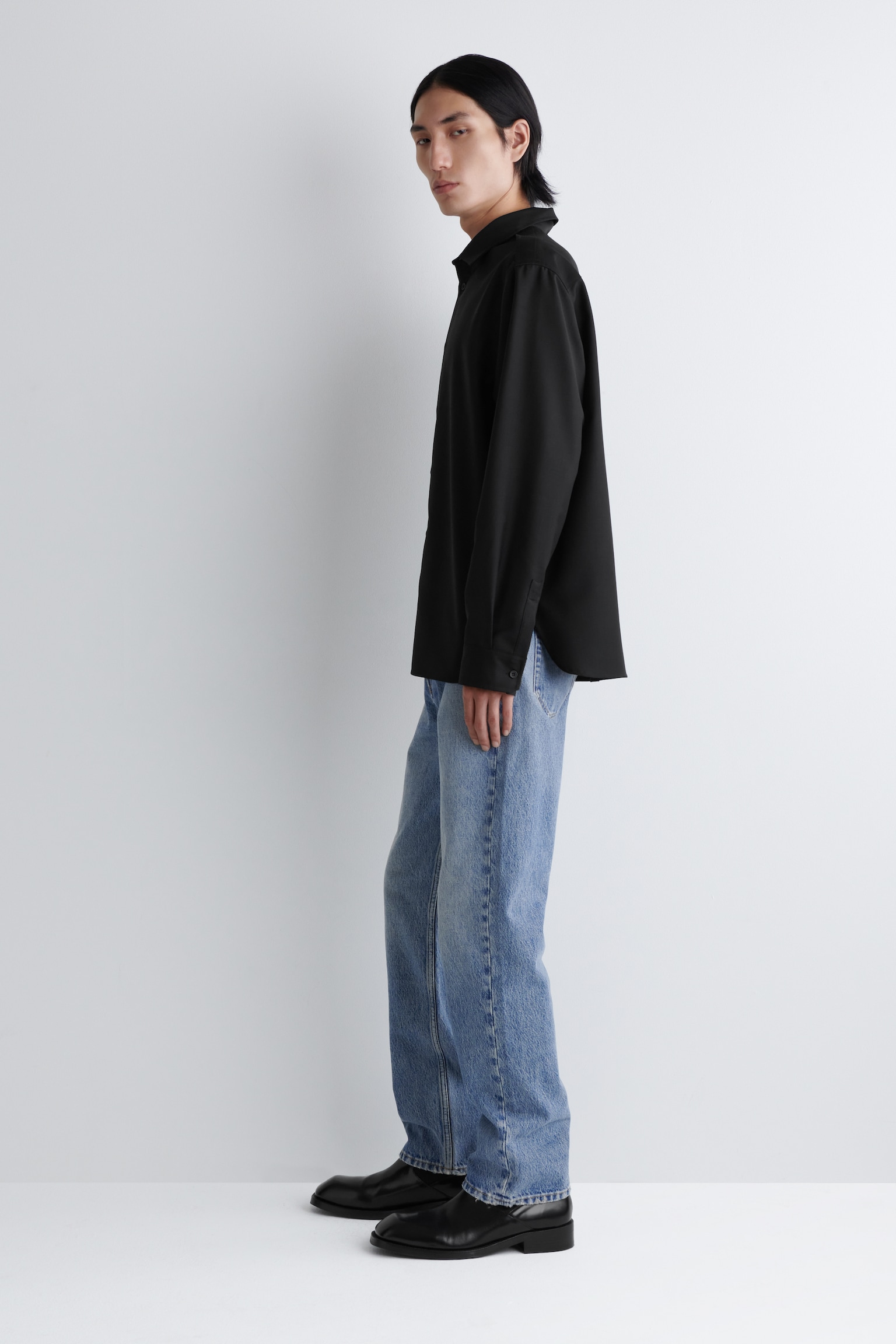 CAMISA DE LANA MERINO - NEGRO - 6