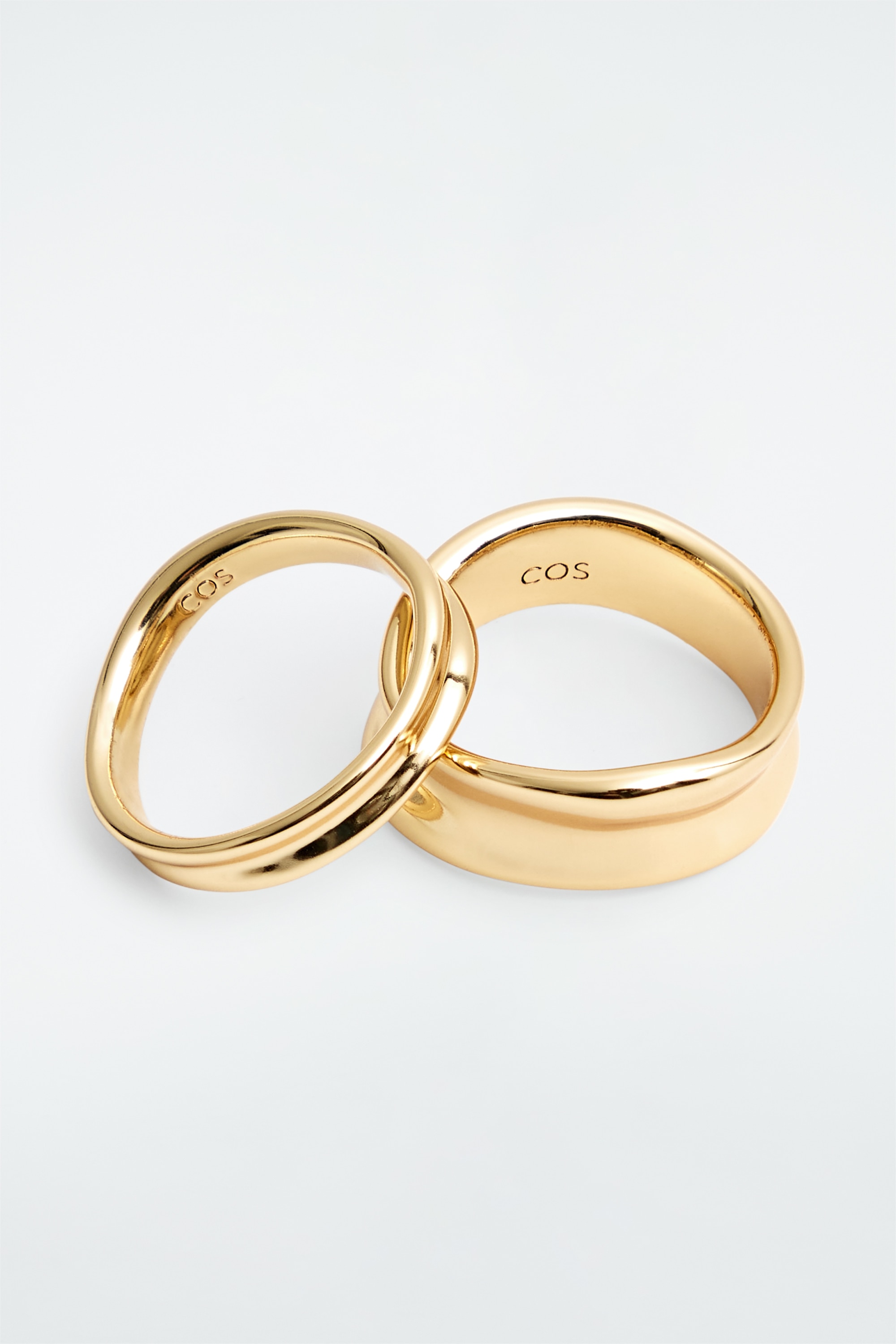 KŘIVÉ VRSTVENÉ PRSTENY - ZLATÁ/STŘÍBRNÉ