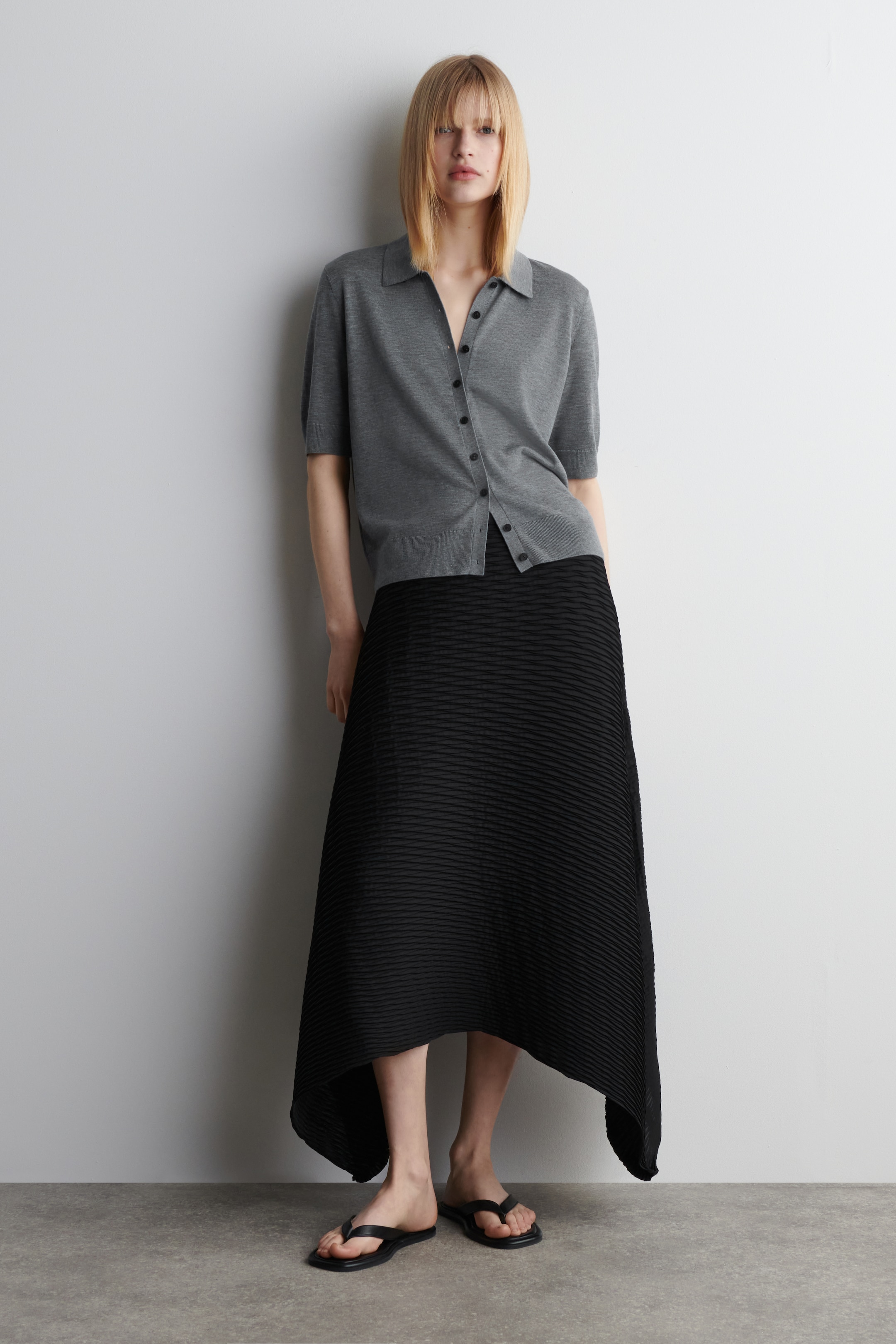 Visualizza immagine più grande: POLO IN MISTO LANA MERINO - GRIGIO MÉLANGE - DONNA | H&M IT 2