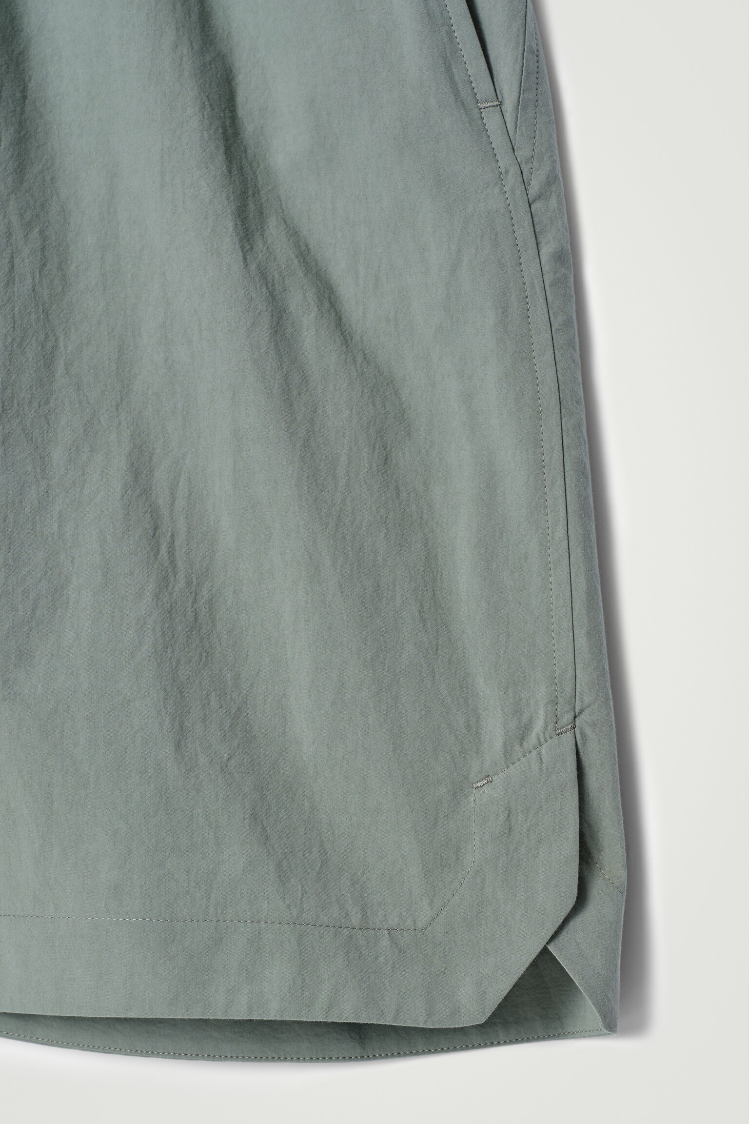 SHORT À TAILLE ÉLASTIQUÉE EN COTON PIMA - VERT/BLEU MARINE/TAUPE - 5