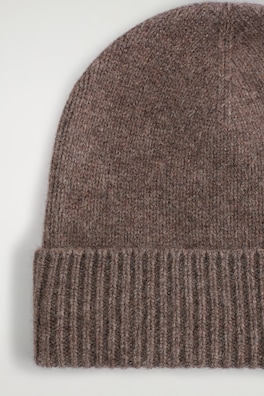 PURE CASHMERE BEANIE — MOCHA MÉLANGE 6