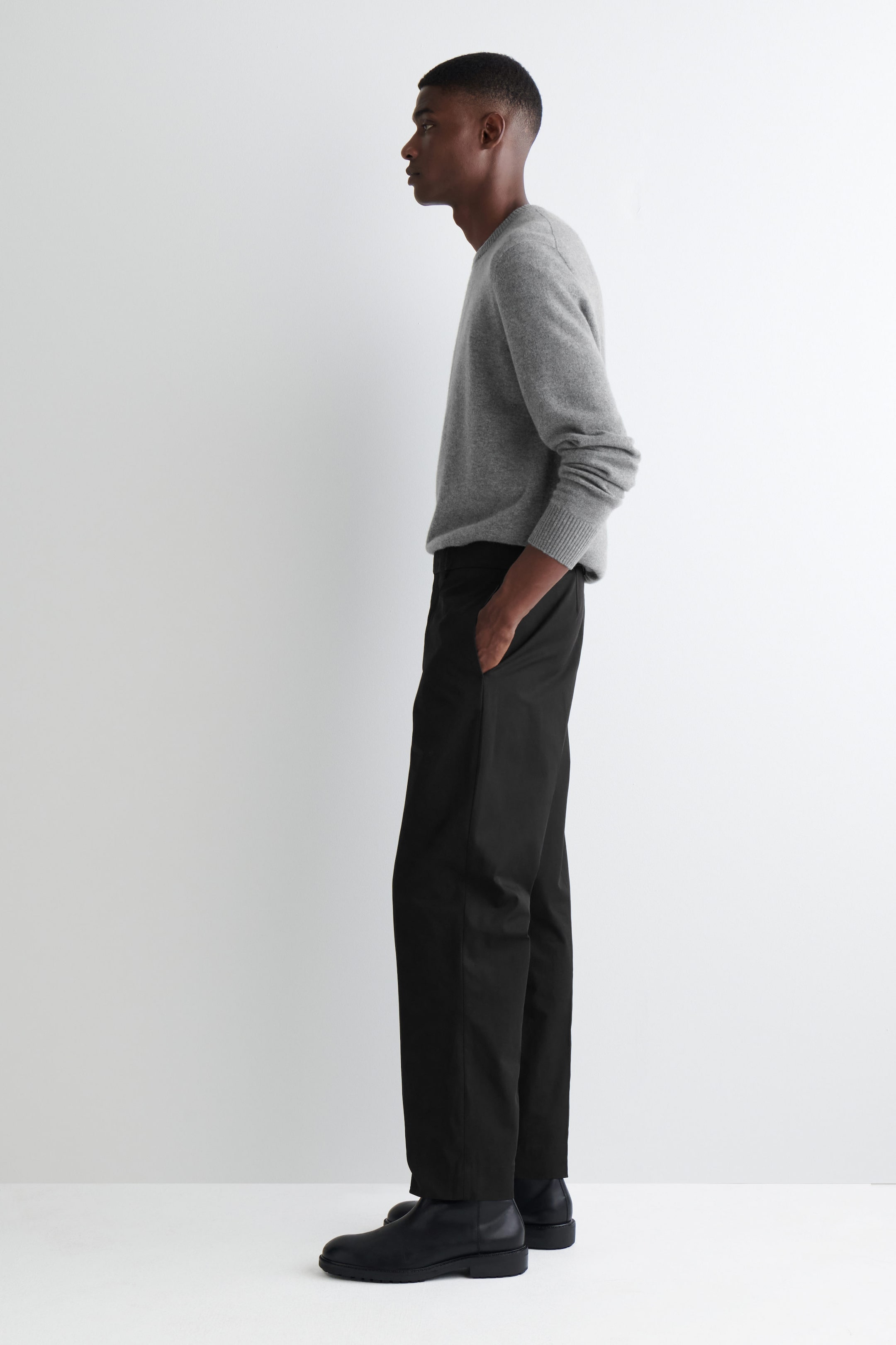 COTTON STRAIGHT-LEG CHINOS