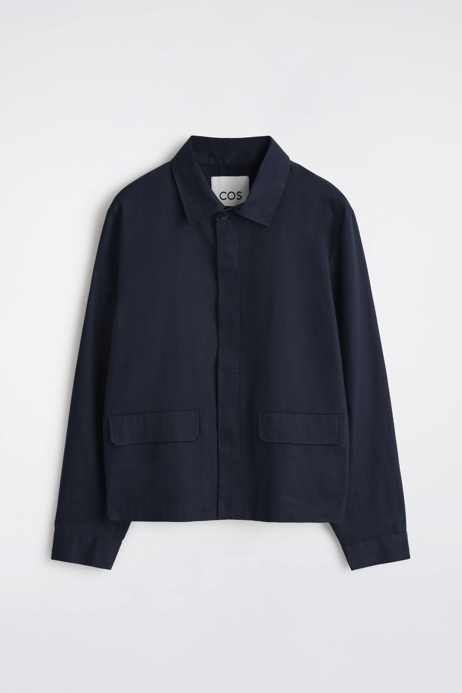 SURCHEMISE DÉCONTRACTÉE EN COTON - BLEU MARINE/BEIGE - 2