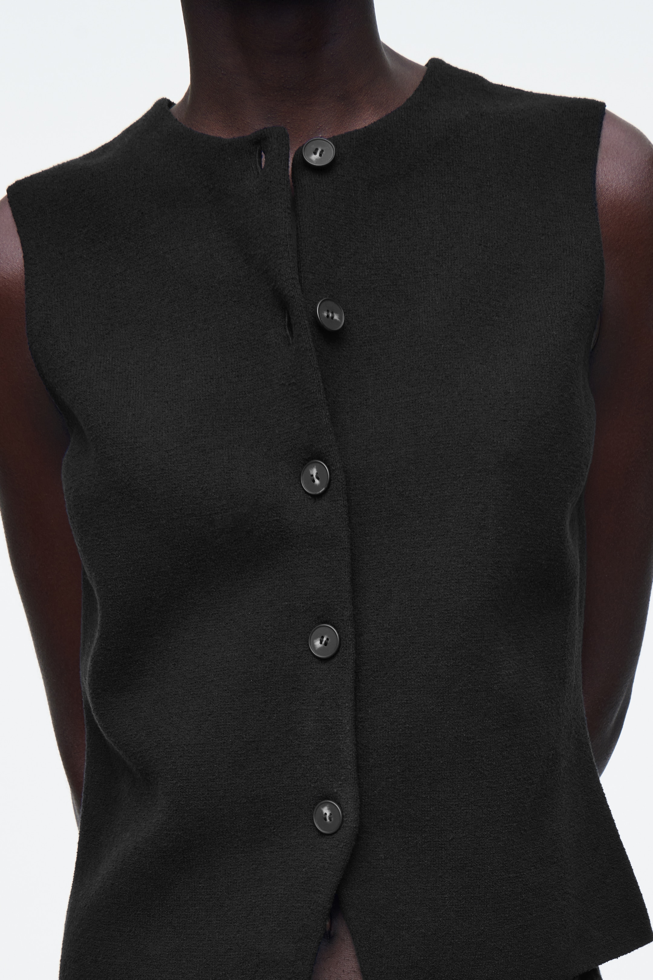 Visualizza immagine più grande: GILET IN COTONE LAVORATO A MAGLIA - NERO - DONNA | H&M IT 2
