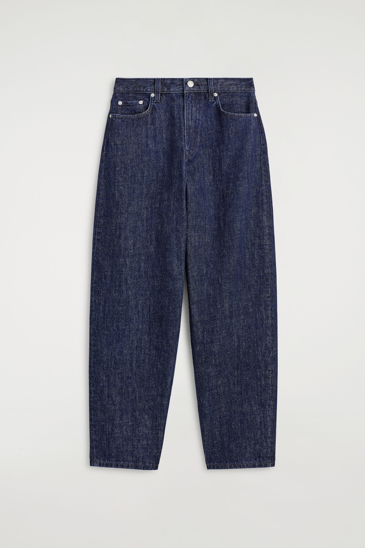 BAY BARREL-LEG JEANS — DARK BLUE