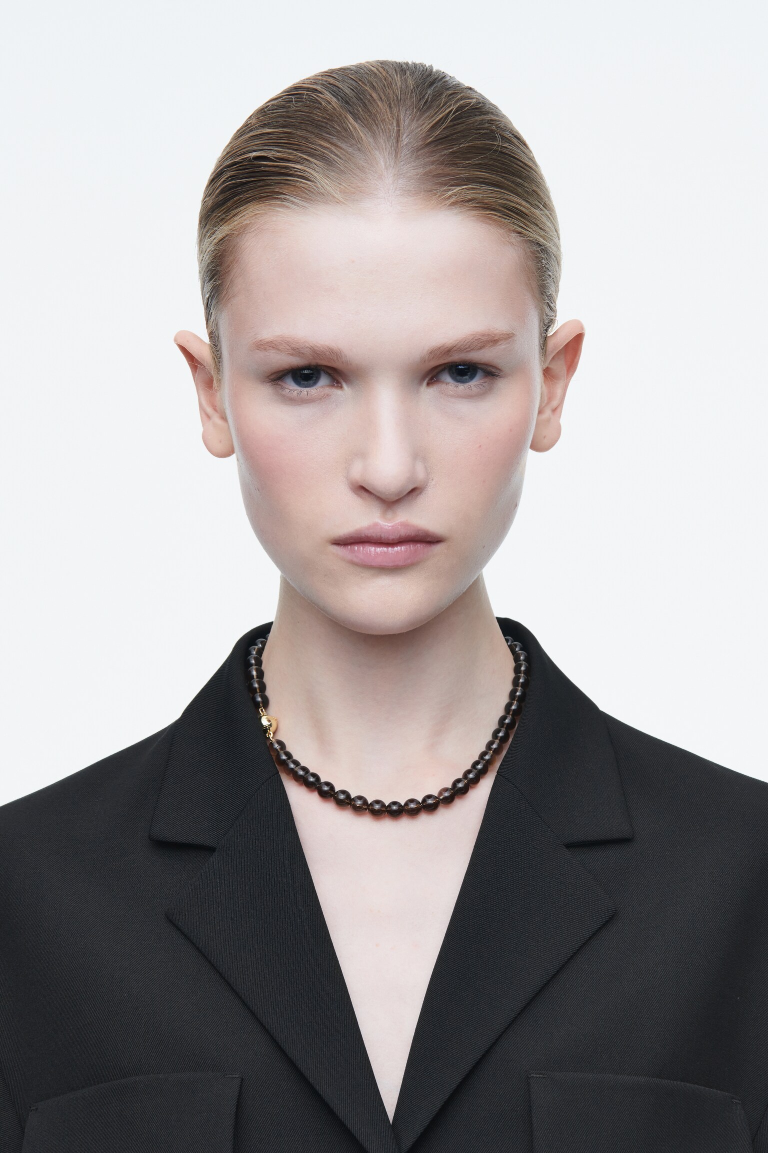 COLLANA DI PERLE IN QUARZO - MARRONE - 1