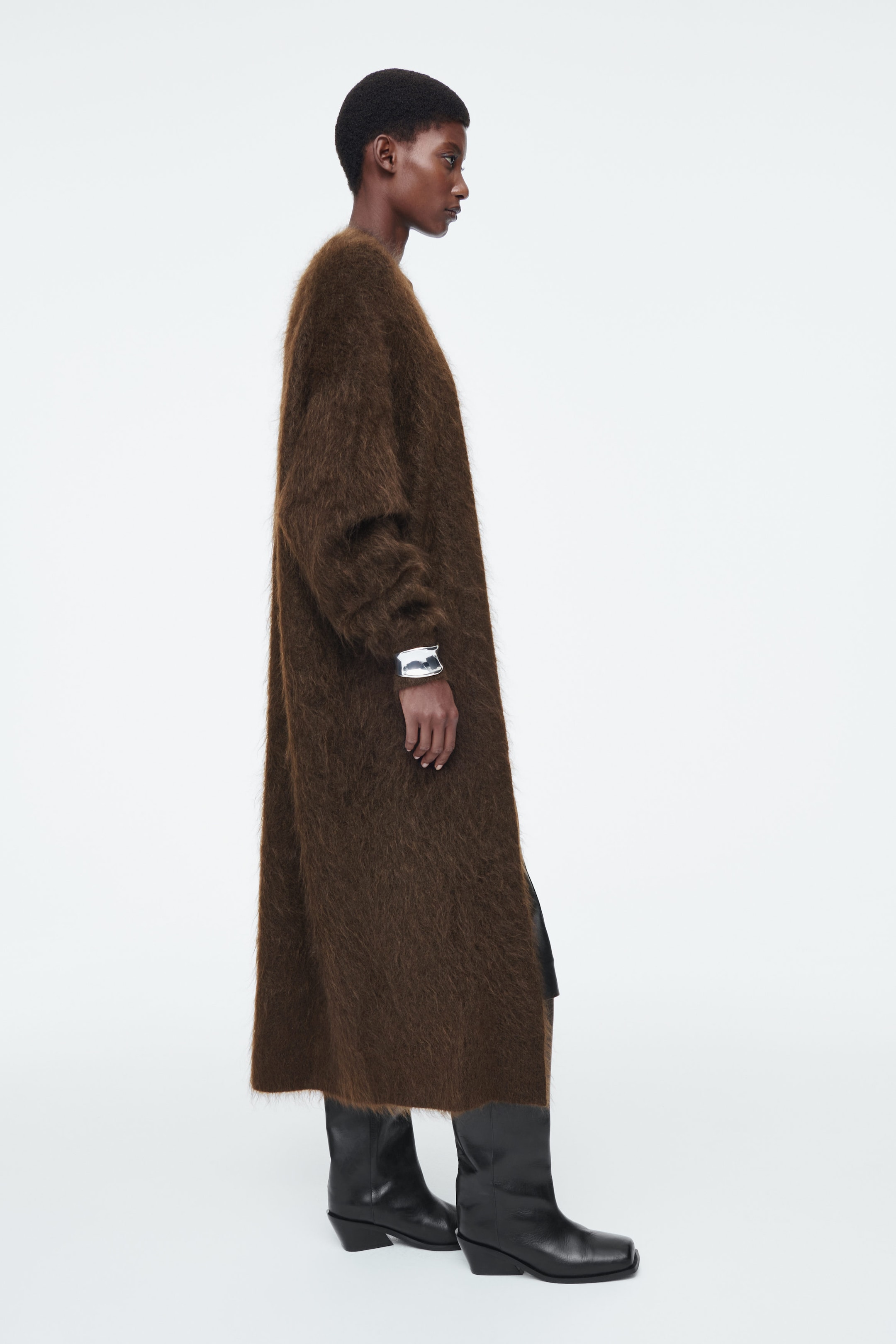 MAXICÁRDIGAN MEZCLA MOHAIR TEXTURIZADO