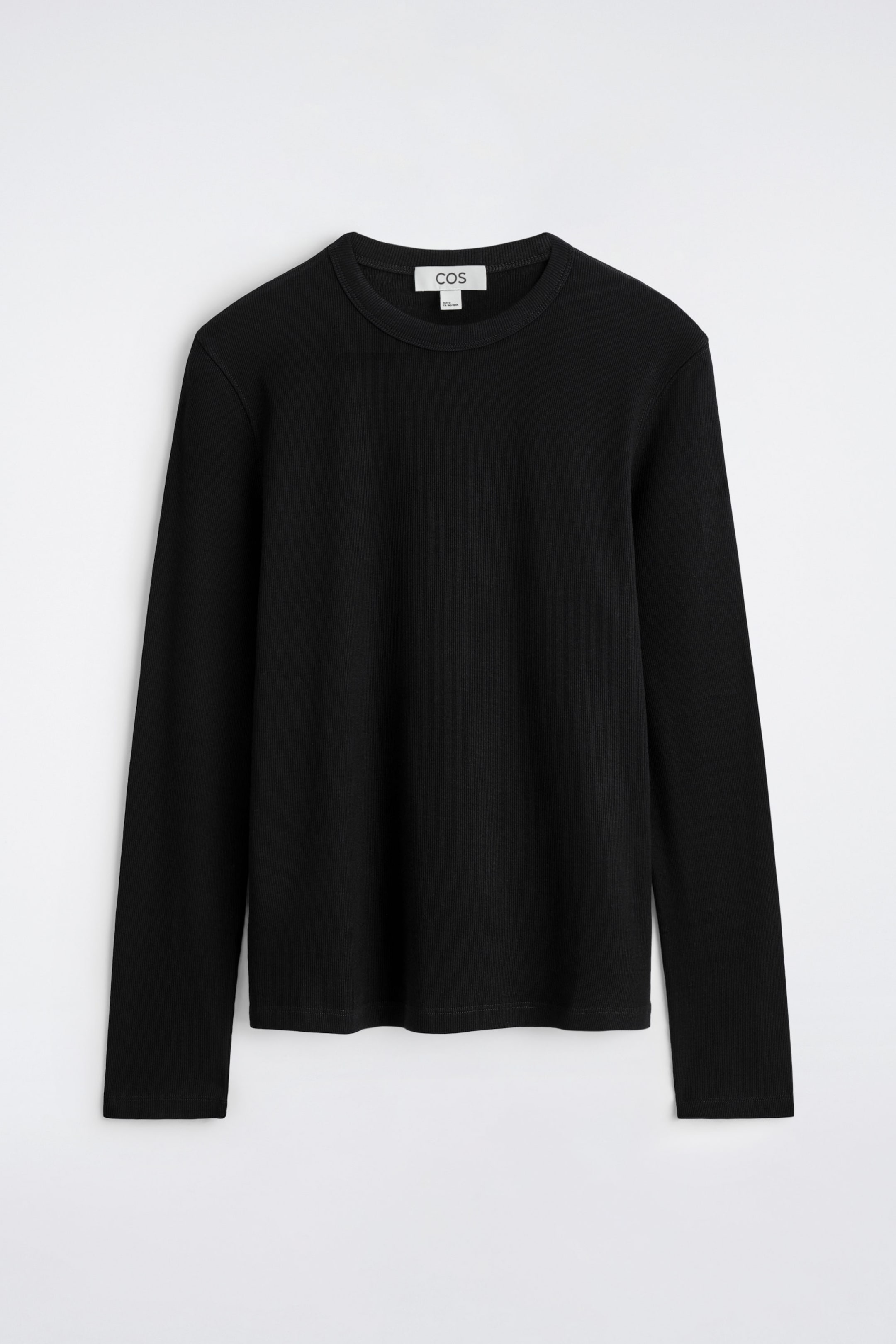 SLIM RIBBED COTTON LONG-SLEEVED T-SHIRT
