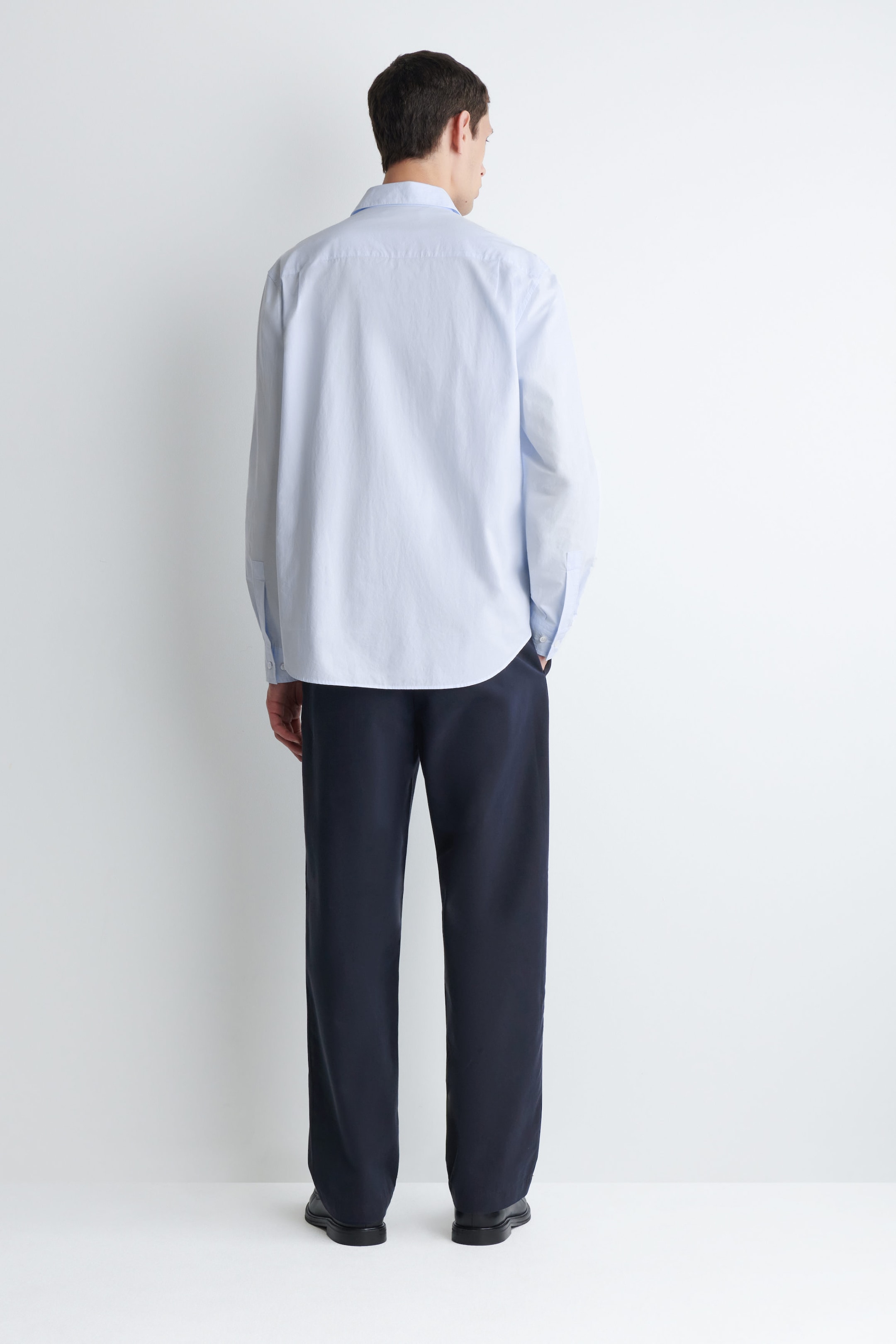 CAMICIA RILASSATA IN POPELINE DI COTONE PIMA