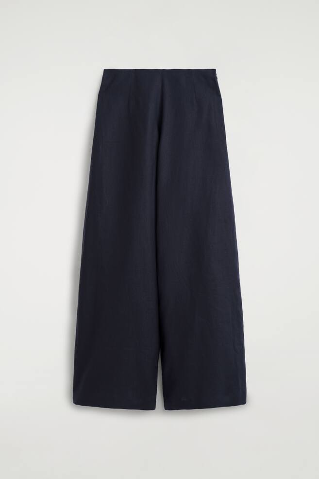 LEINENHOSE MIT WEITEM BEIN - NAVYBLAU - 1