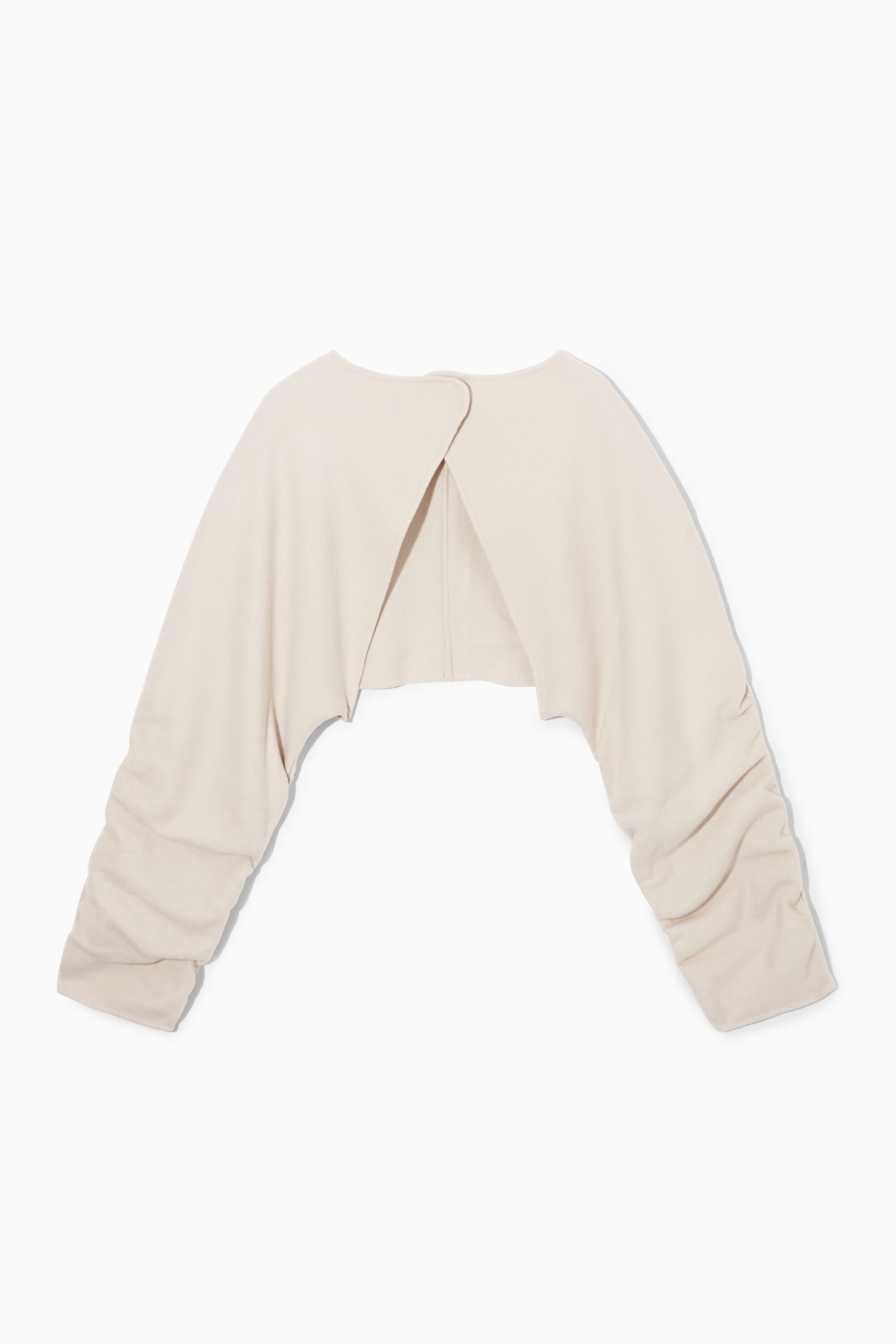 OPEN-BACK WOOL BOLERO JACKET - CREAM | COS